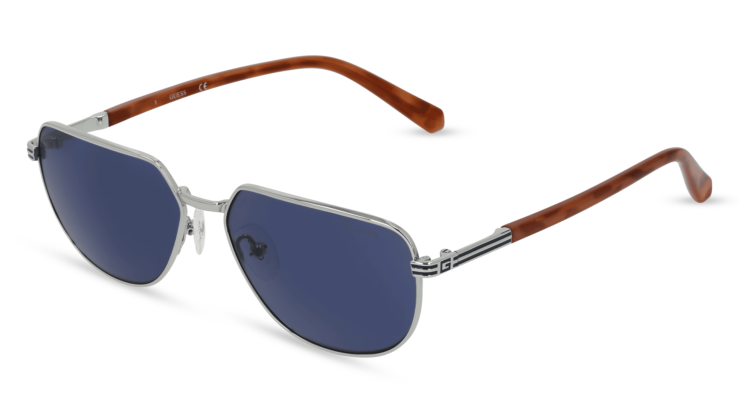 GUESS GU00042 Mannen Zonnebril, zilver
