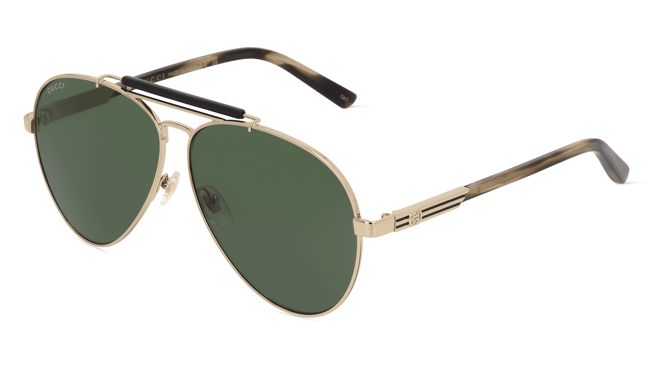 GUCCI GG1287S Unisex Zonnebril, Goud licht