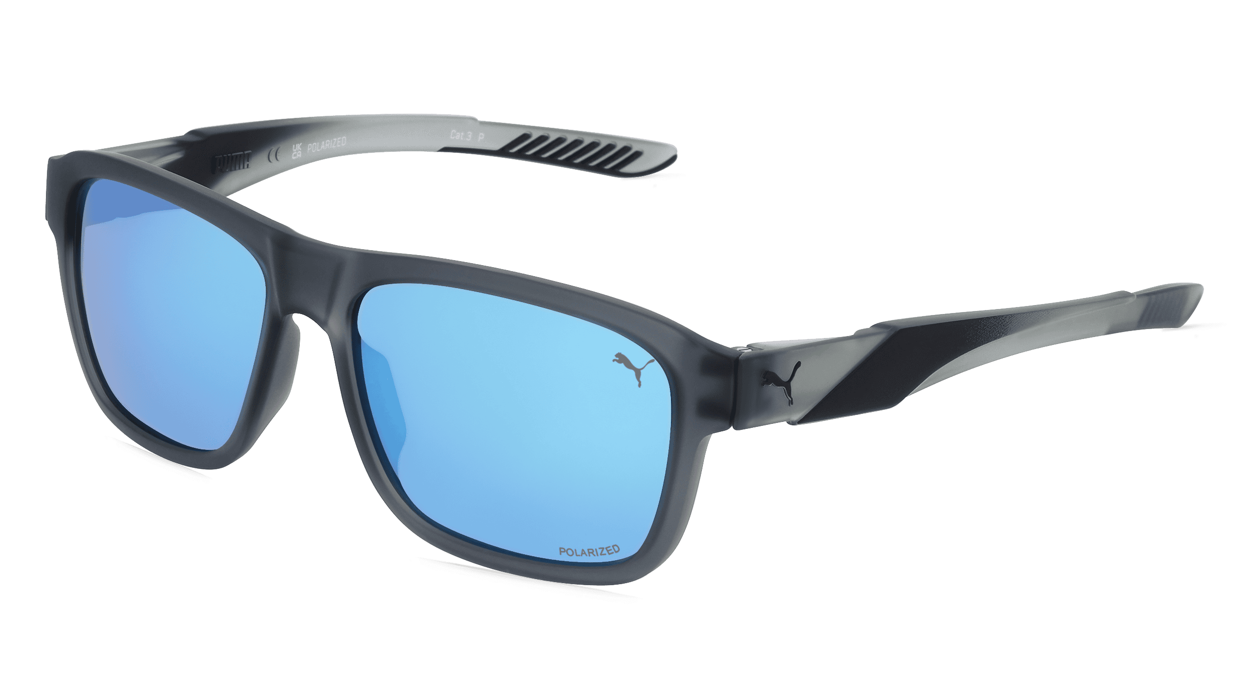 PUMA PU0377S Mannen Zonnebril, Grijs mat
