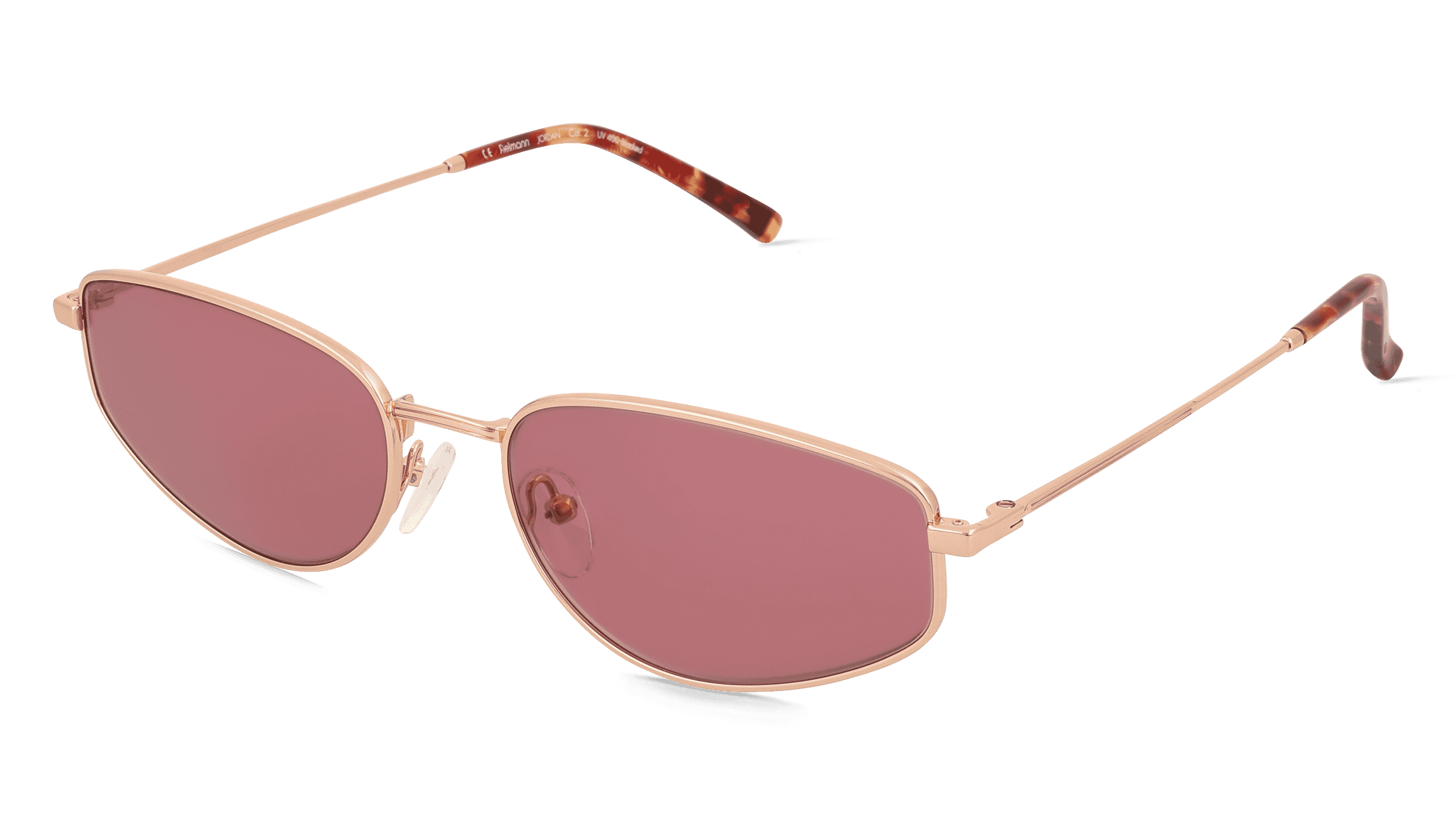Fielmann BD 571 SUN FA JORDAN Vrouwen Zonnebril, Rose glanzend