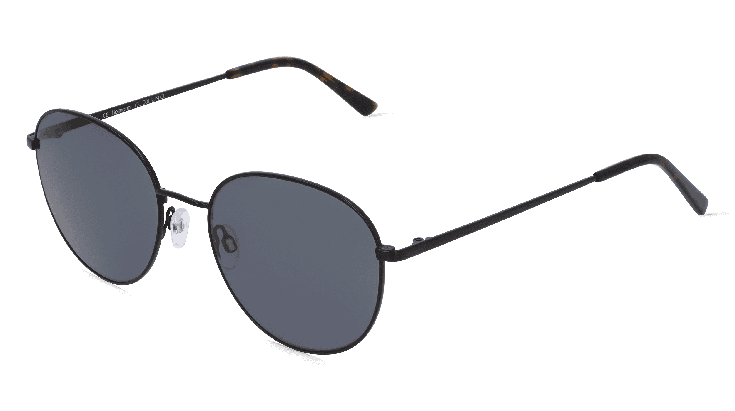 Fielmann OU 001 SUN CL Unisex Zonnebril, zwart mat