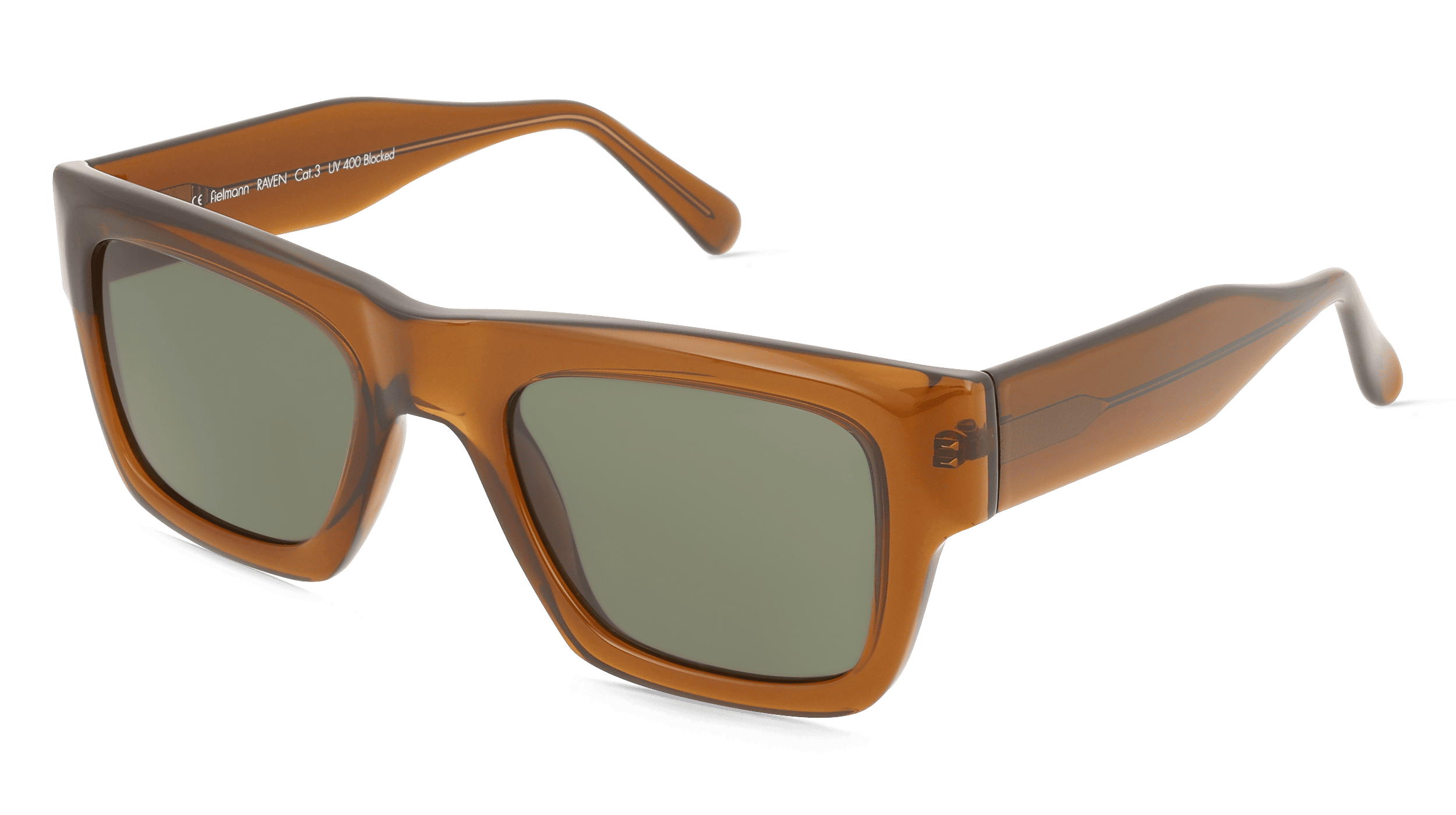 Fielmann MC 633 SUN FA RAVEN Unisex Zonnebril, bruin transparant