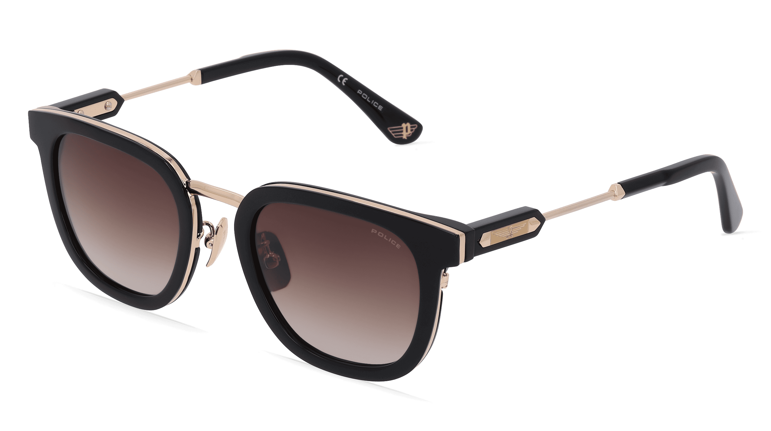 Police POISPLF19 Unisex Zonnebril, zwart goud