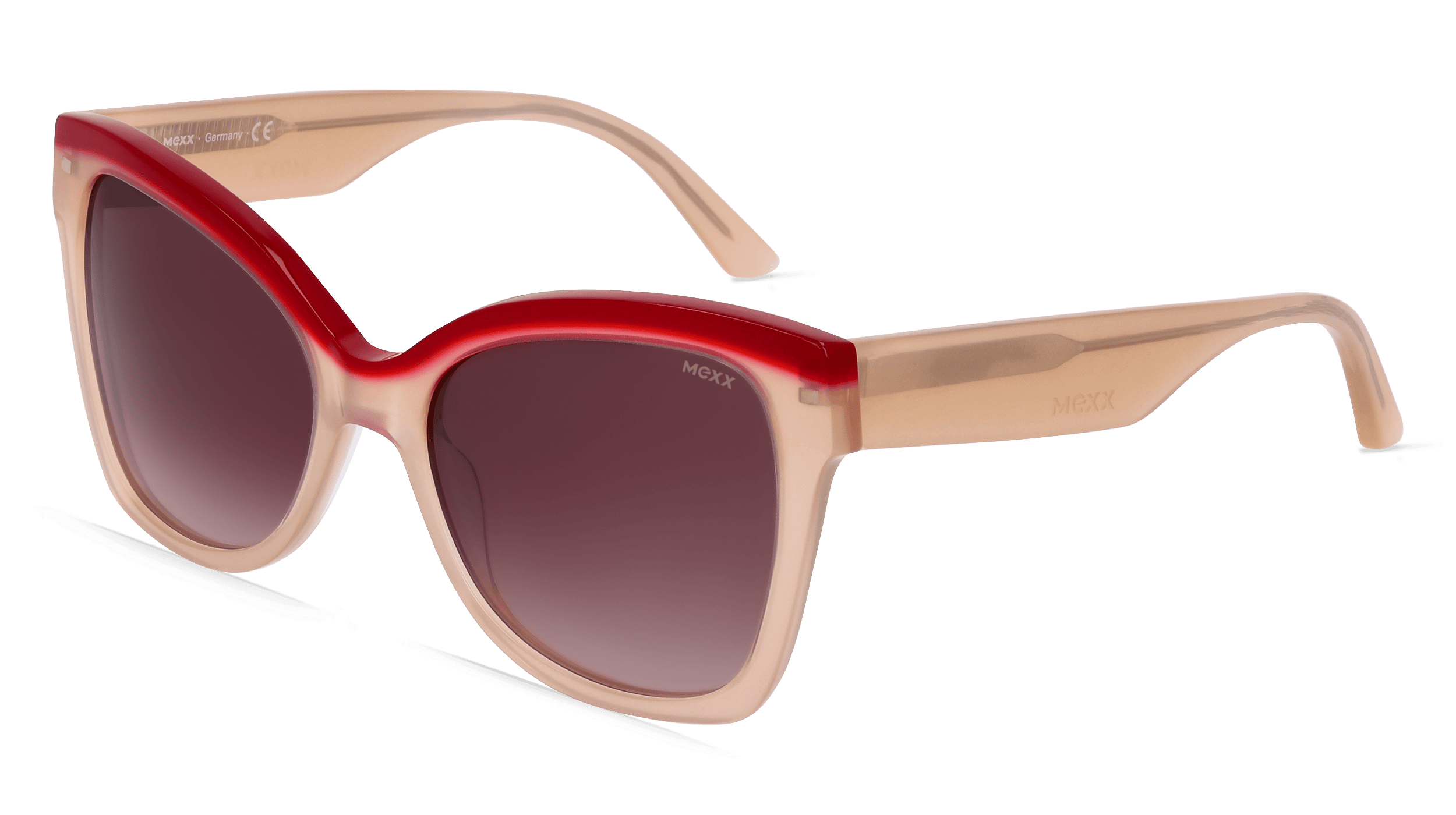 MEXX EYES 6511 Unisex Zonnebril, Rood parelmoer