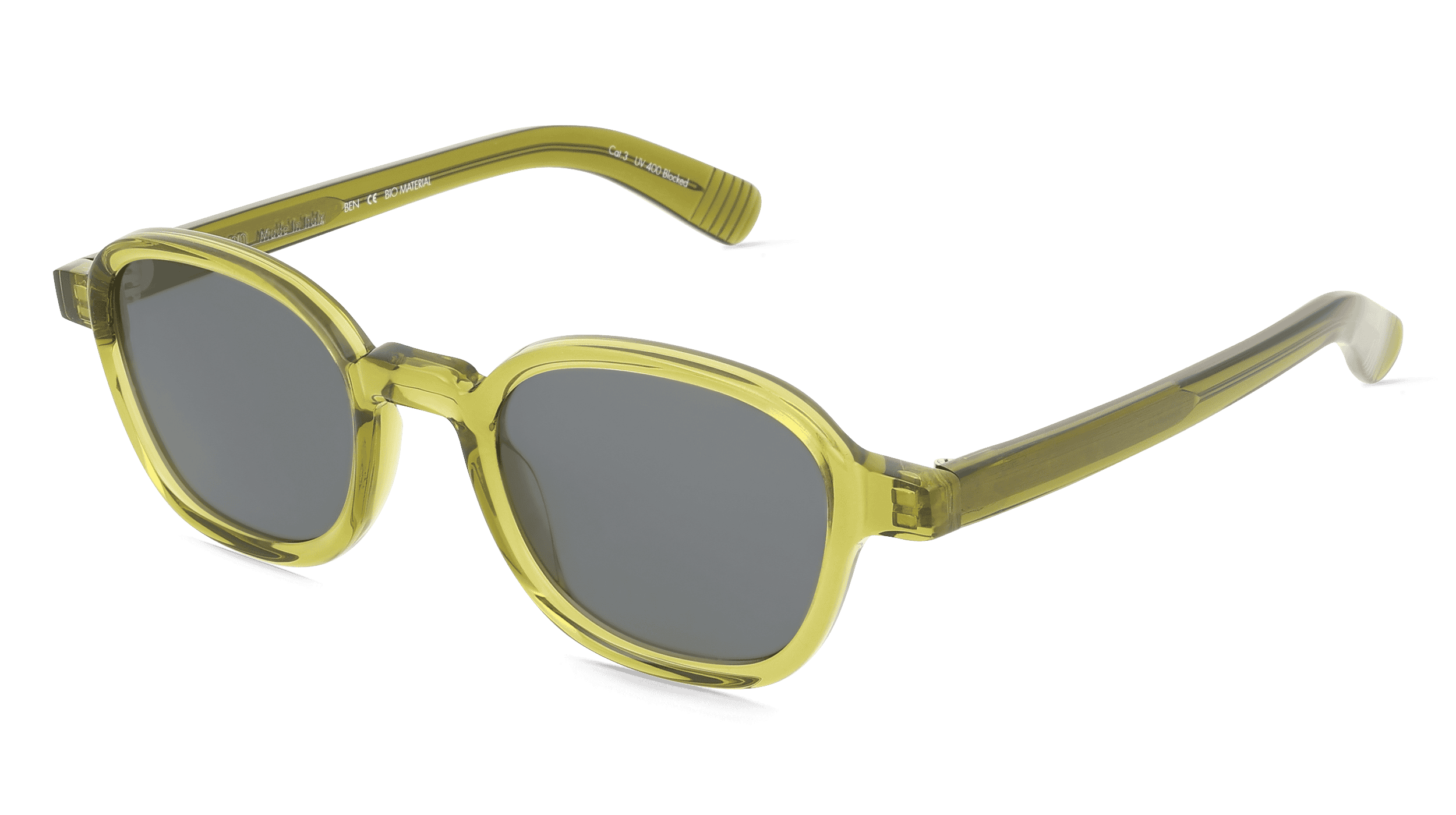 Fielmann MF 049 SUN CL BEN Unisex Zonnebril, Groen transparant