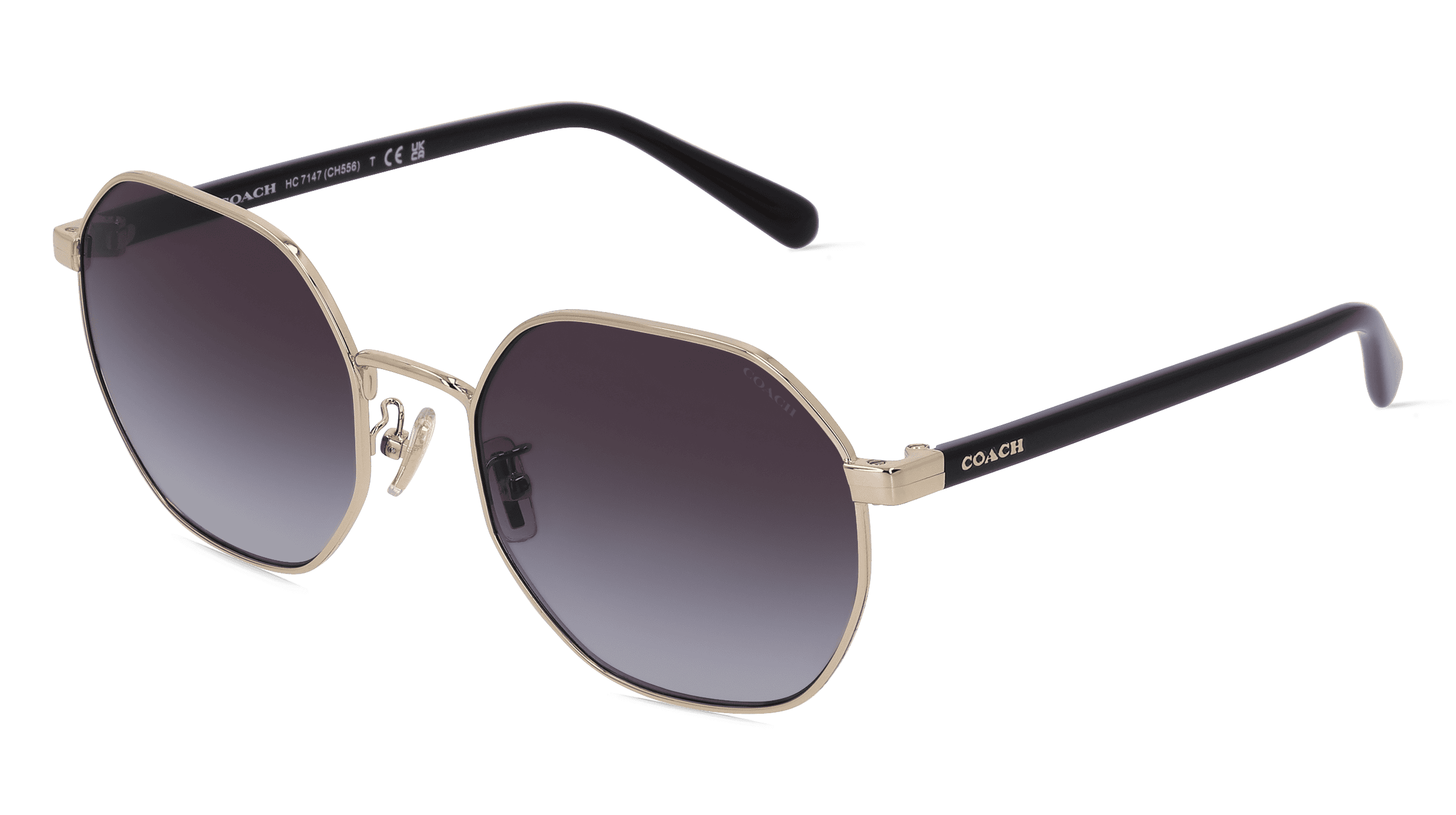 Coach HC7147 Vrouwen Zonnebril, Goud licht