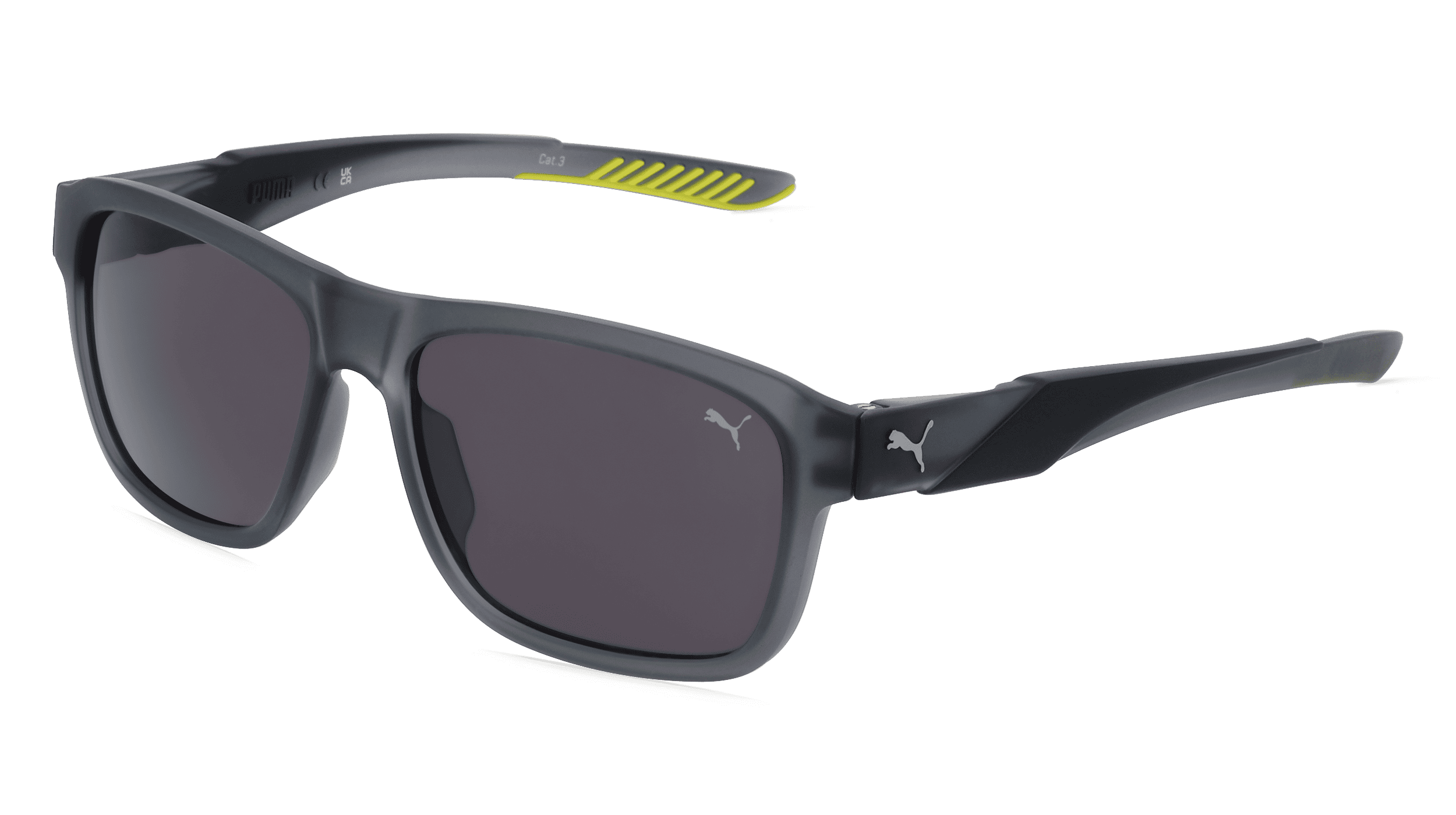 PUMA PU0377S Mannen Zonnebril, Grijs mat