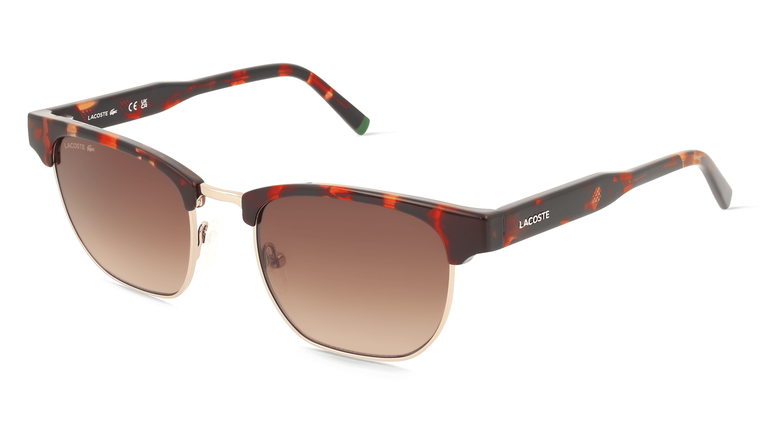 Lacoste L266S Mannen Zonnebril, Havana goud