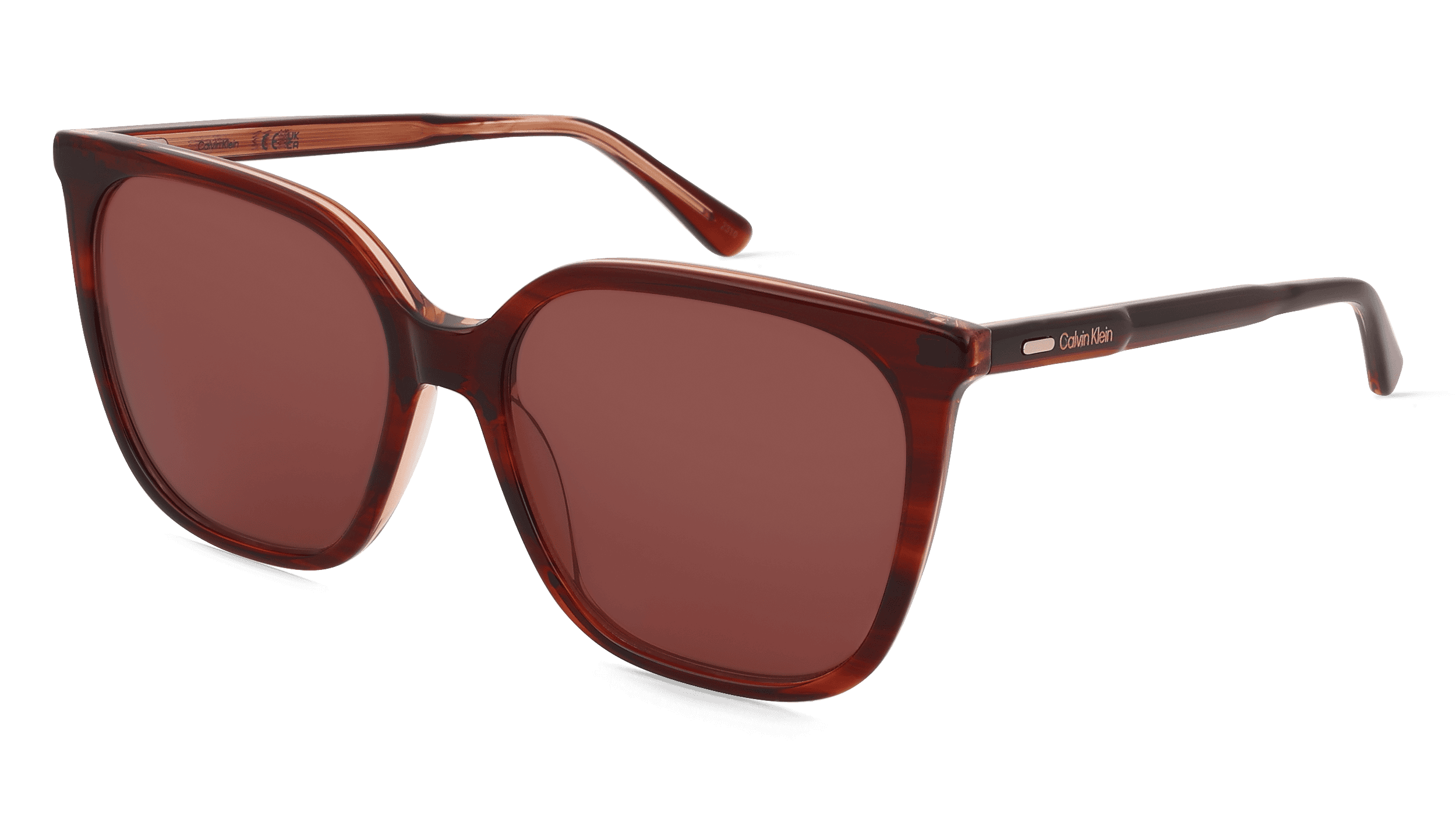 Calvin Klein CK24509S Unisex Zonnebril, bruin gestreept