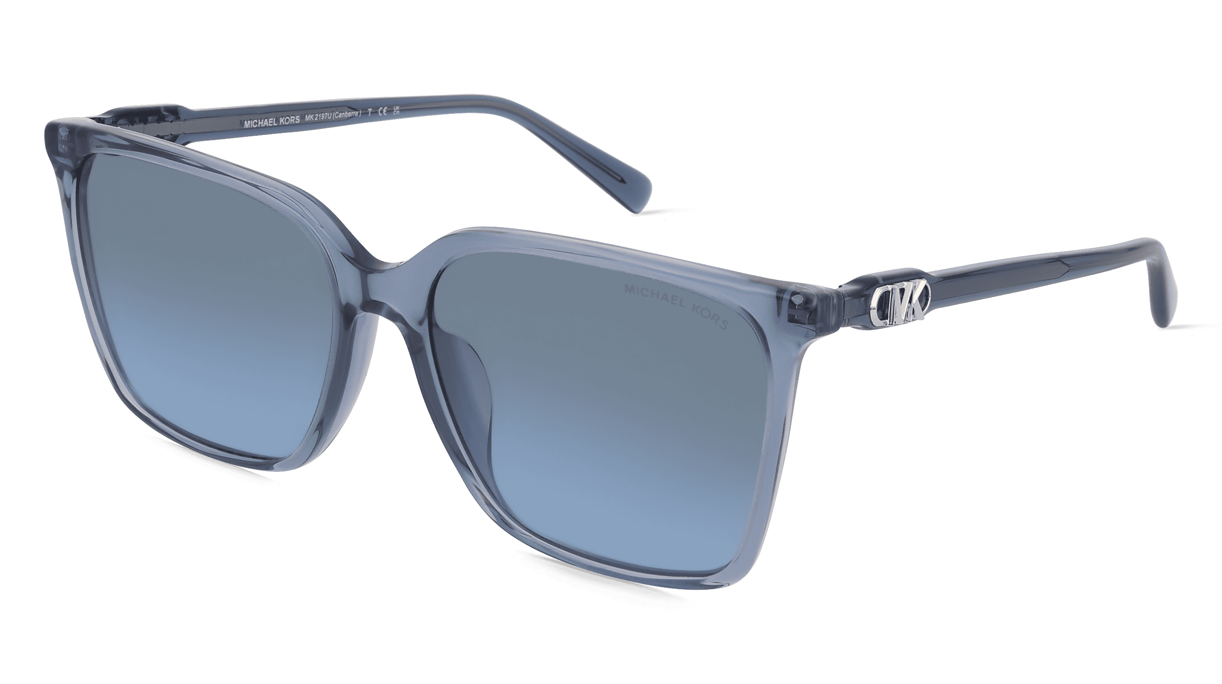 Michael Kors MK2197U Vrouwen Zonnebril, blauw transparant