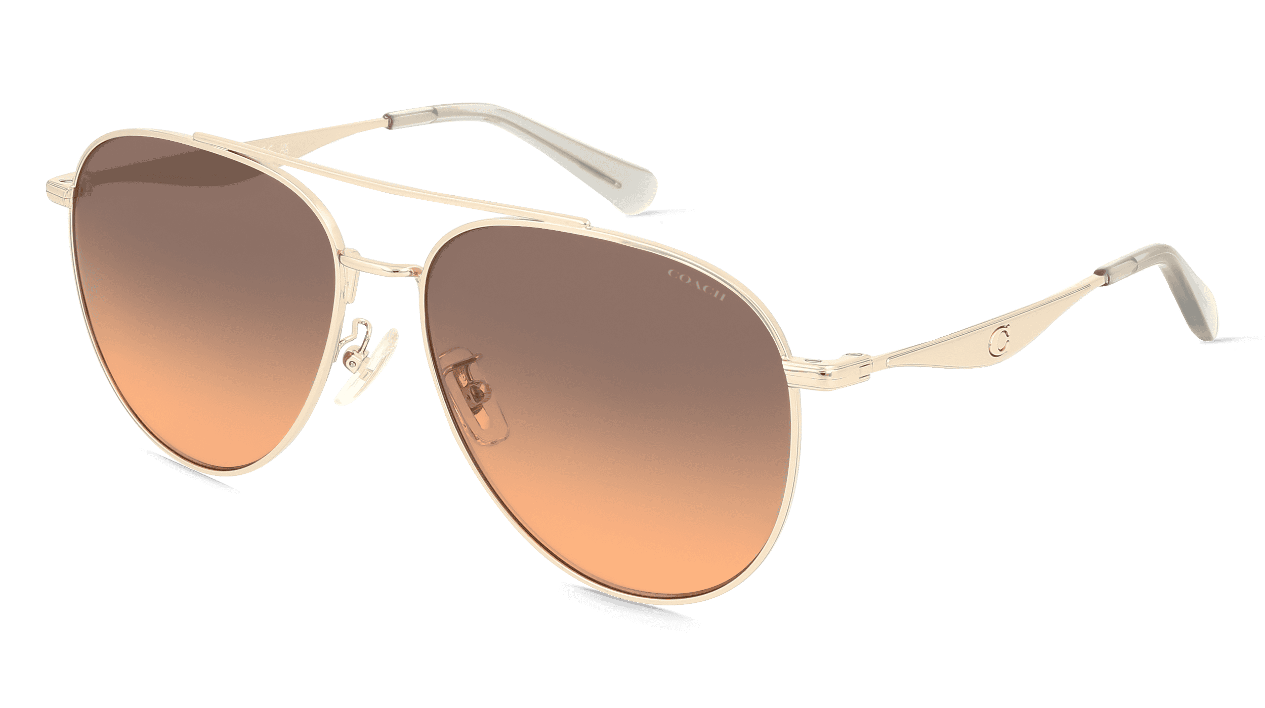 Coach HC7169 Vrouwen Zonnebril, Goud glanzend