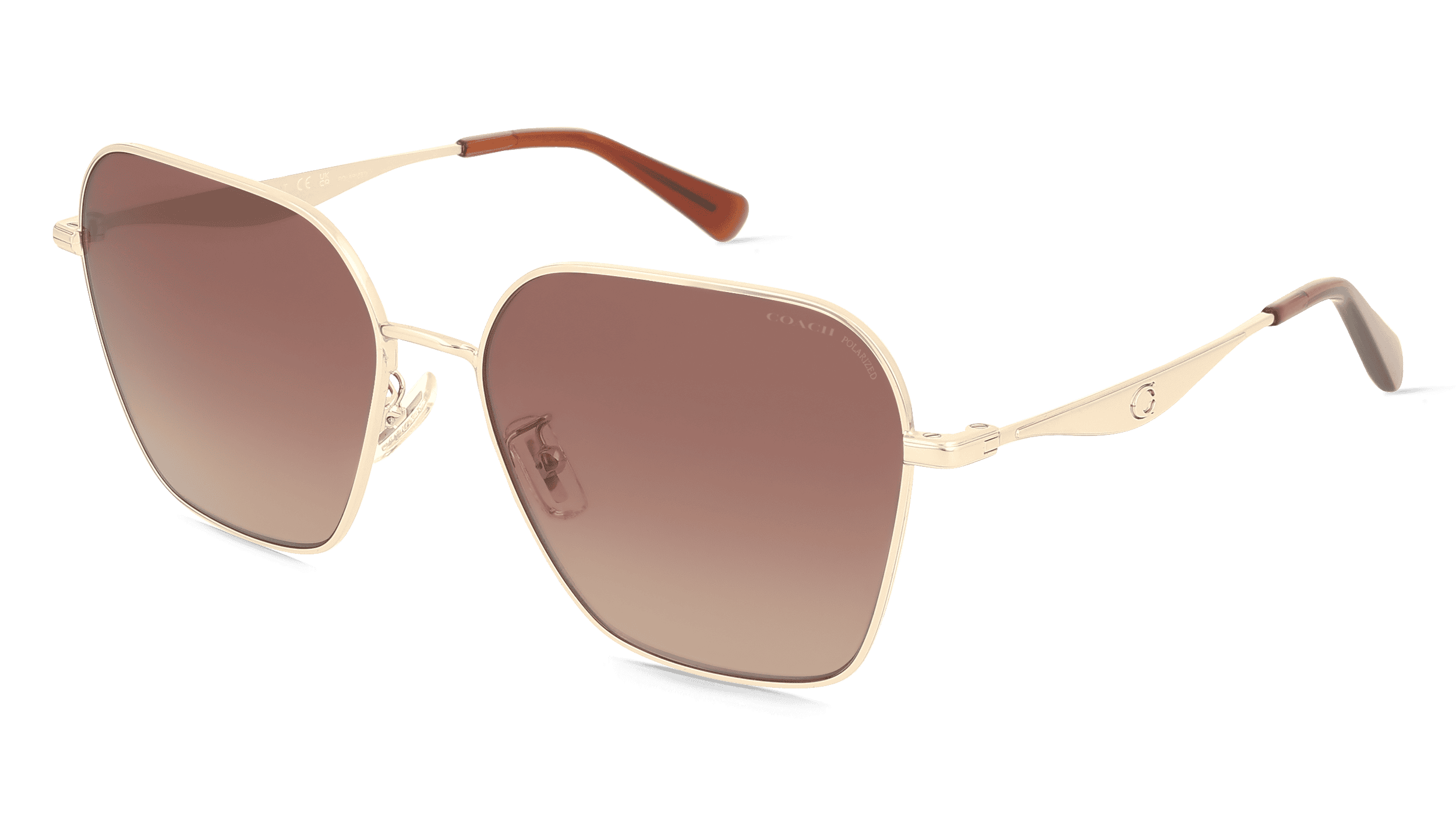 Coach HC7168 Vrouwen Zonnebril, Goud glanzend