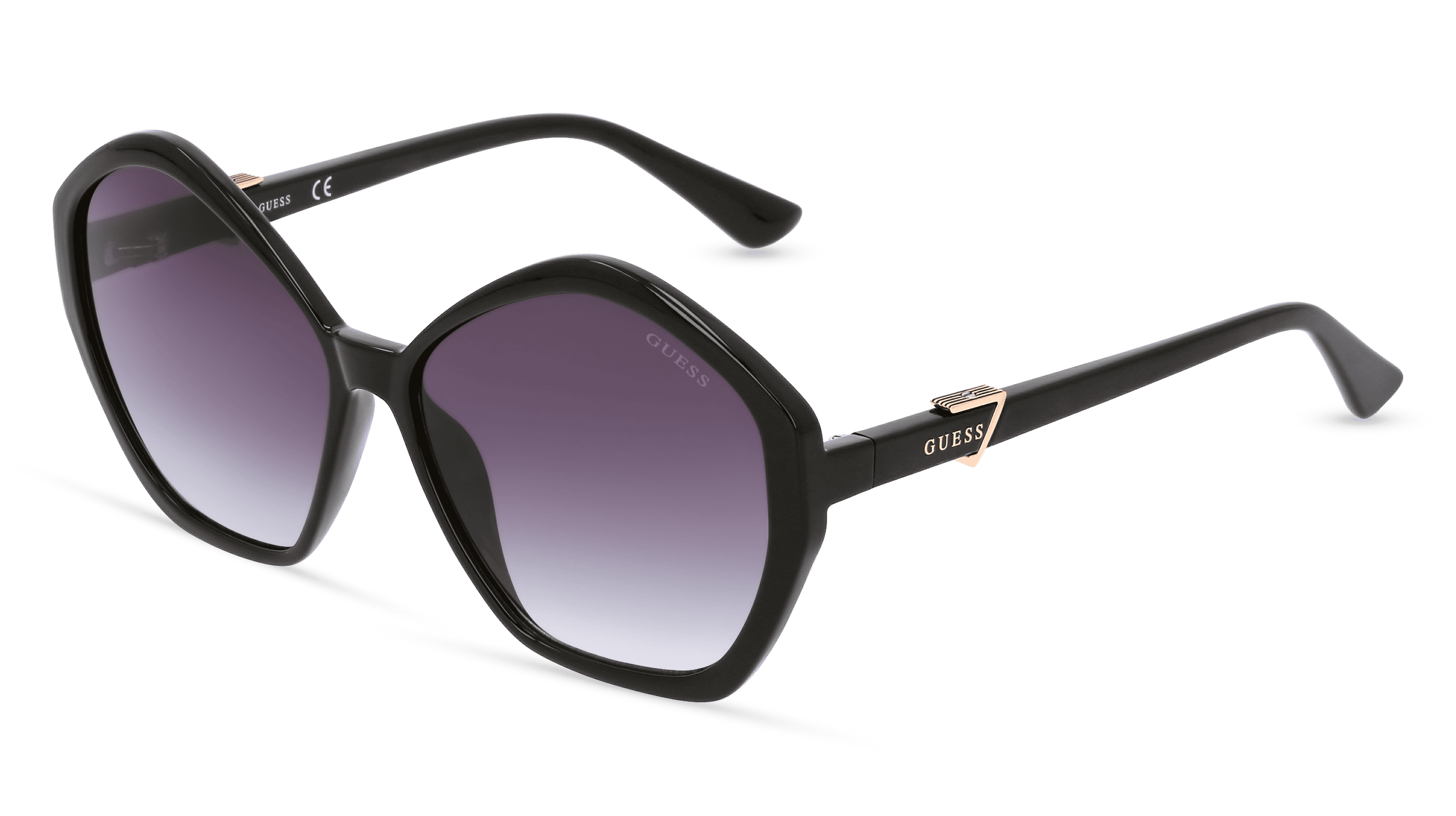 GUESS GU7813 Unisex Zonnebril, Zwart glanzend