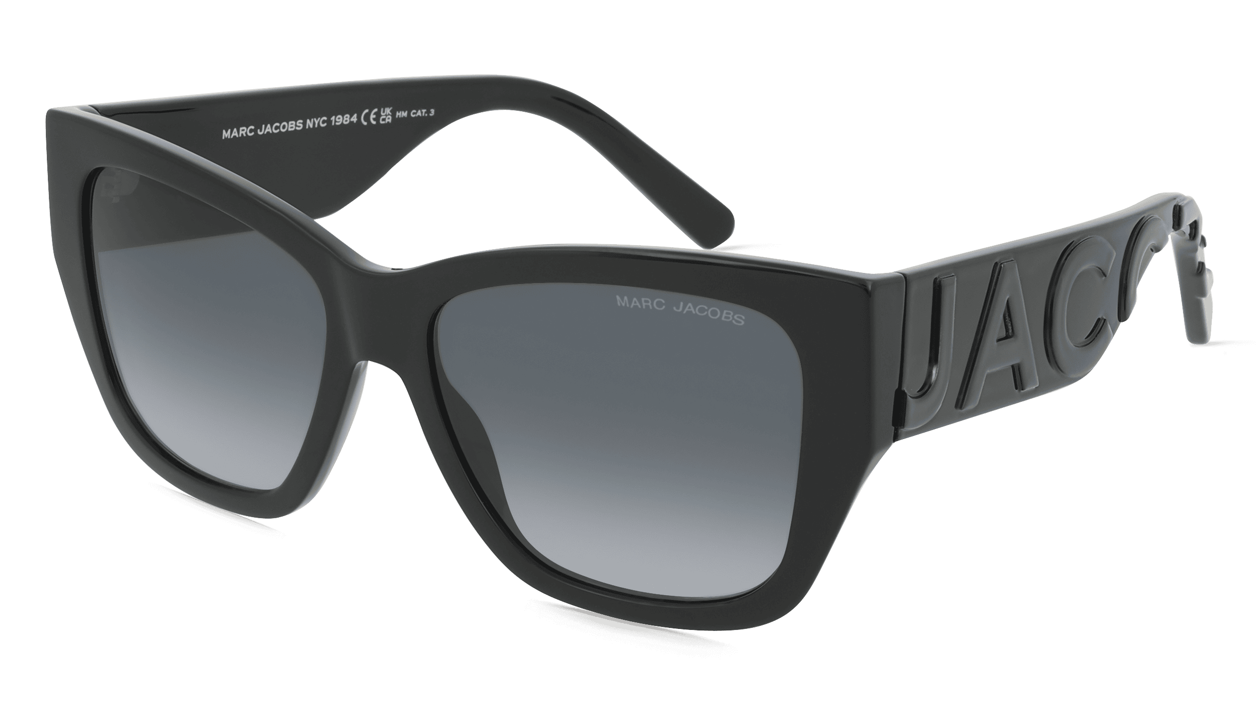 Marc Jacobs 695/S Vrouwen Zonnebril, Zwart grijs