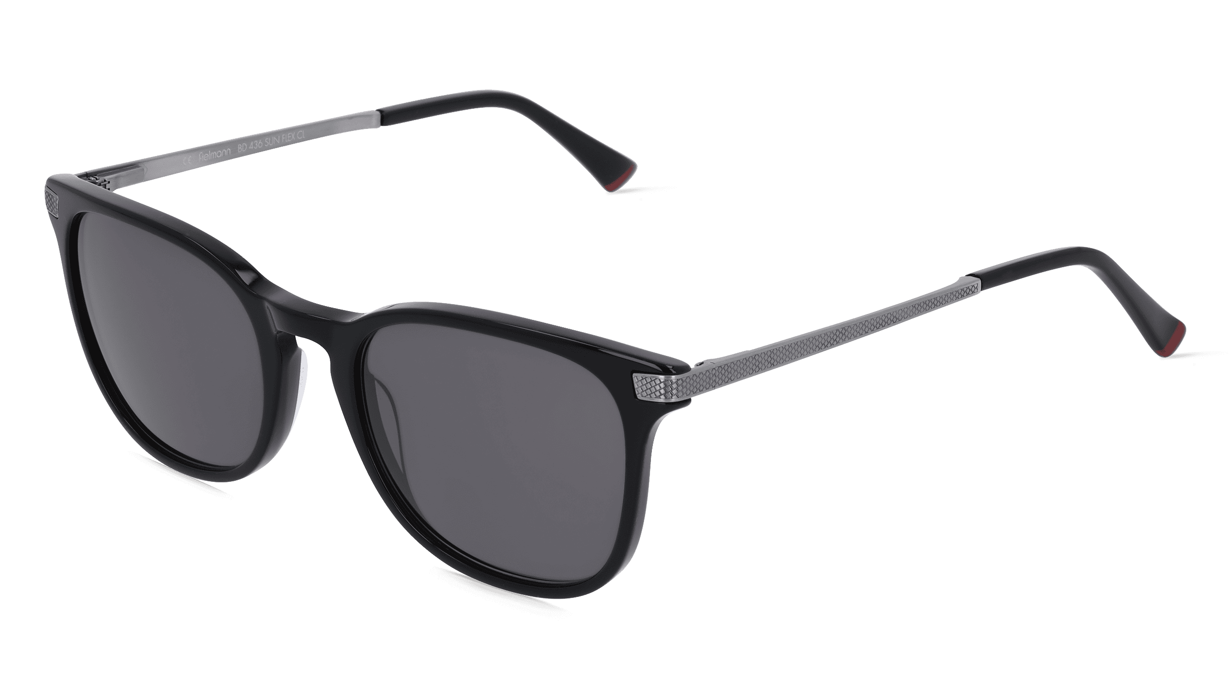 Elio Sun Mannen Zonnebril, zwart zilver