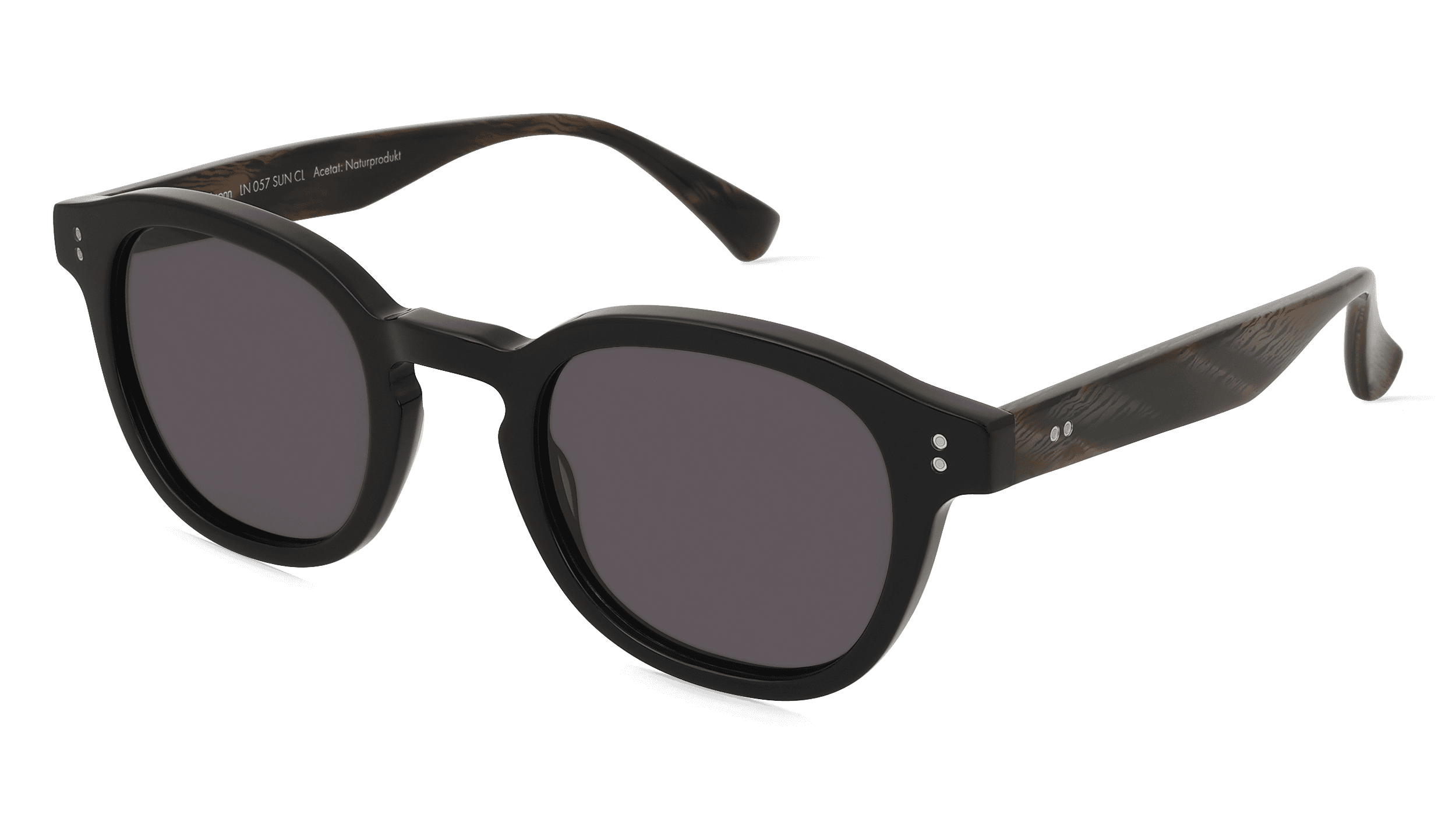 Fielmann LN 057 SUN CL Mannen Zonnebril, Zwart glanzend