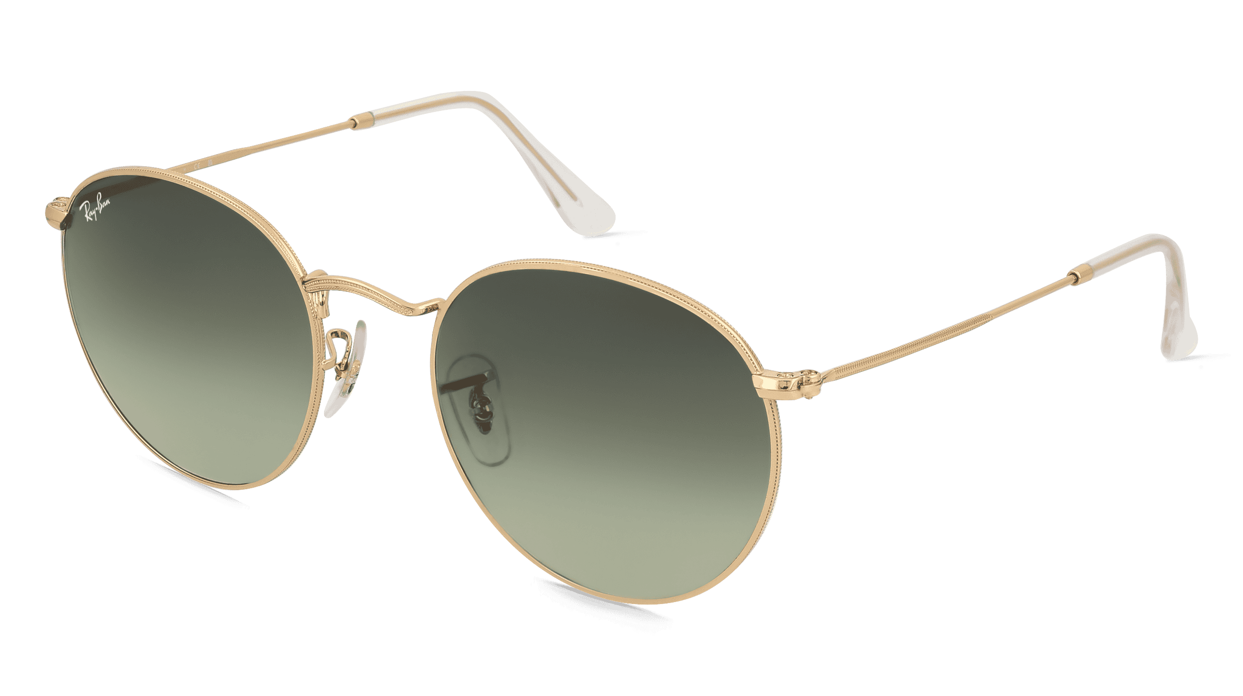 Ray-Ban 0RB3447 ROUND METAL Mannen Zonnebril, goud