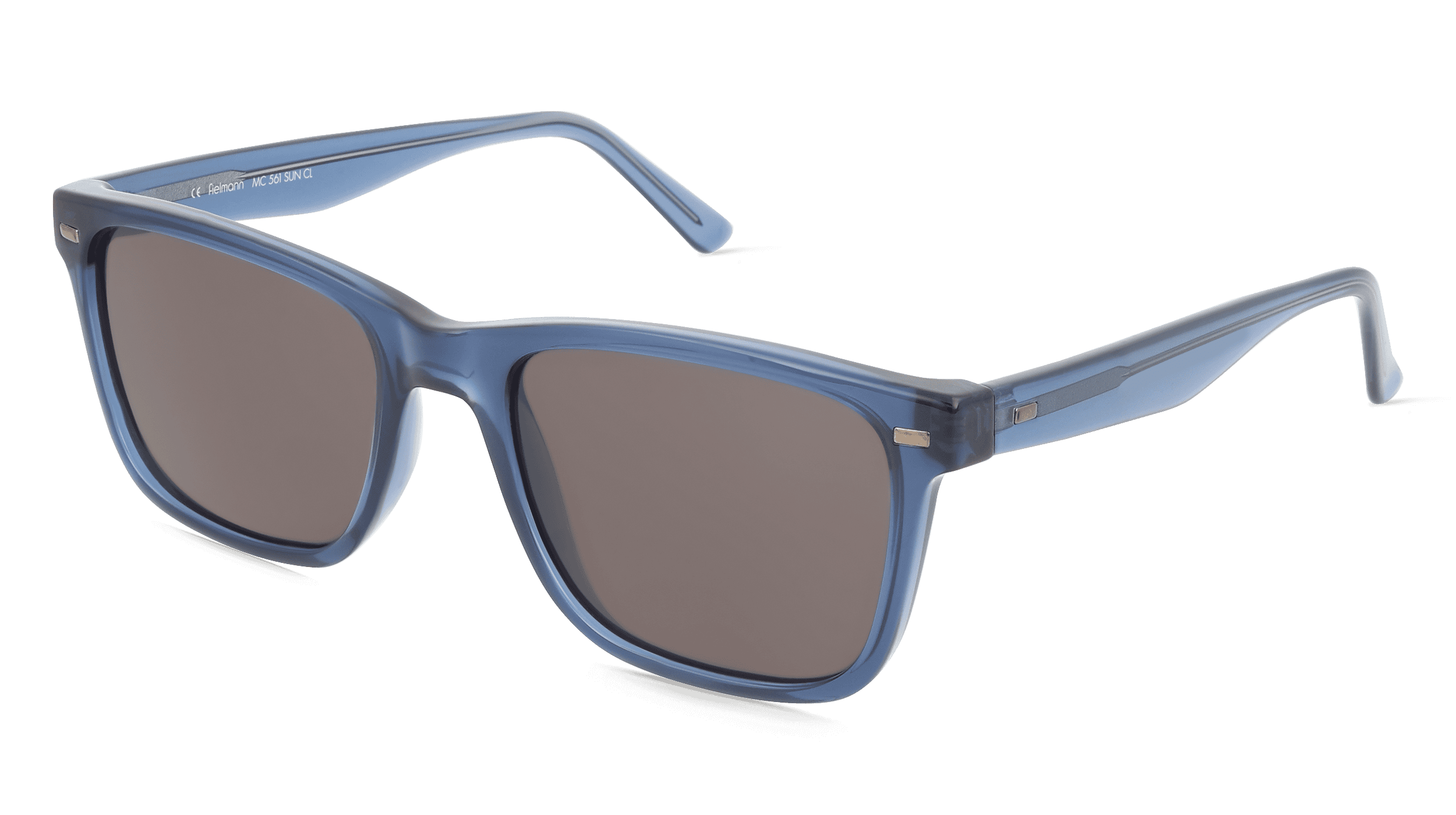 Charles Sun Mannen Zonnebril, blauw transparant