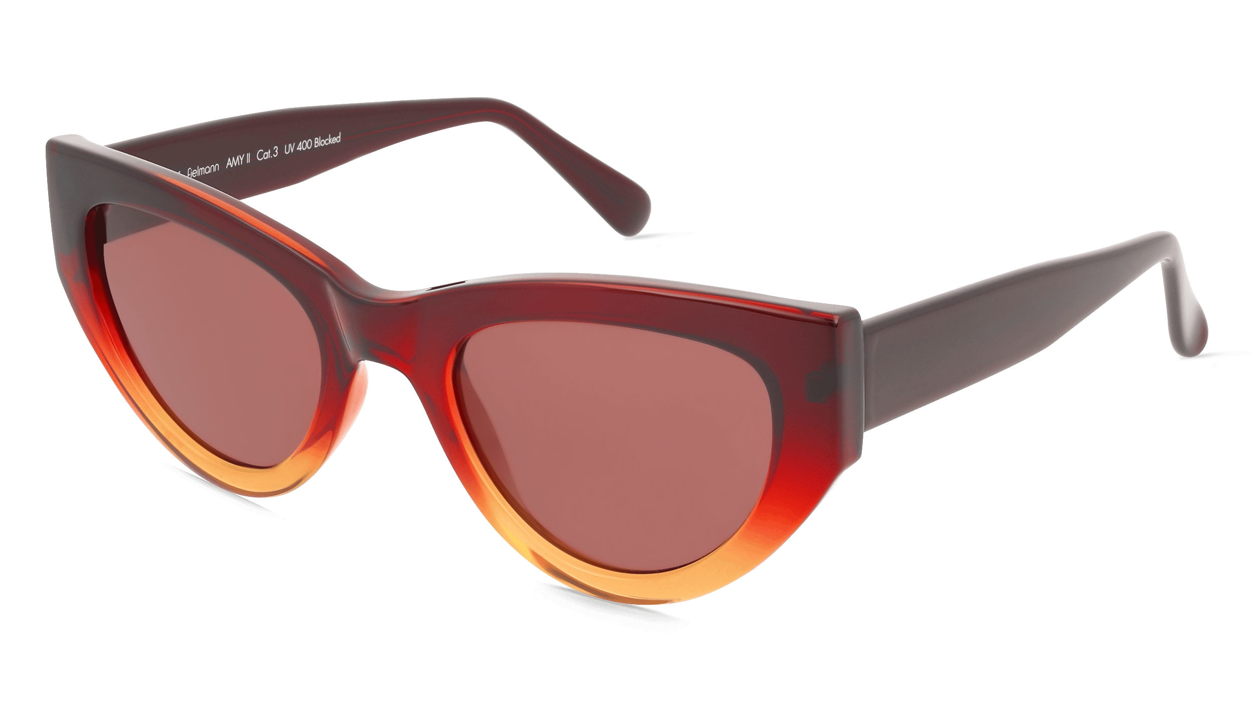 Fielmann MC 630 SUN FA AMY II Vrouwen Zonnebril, Rood degradé