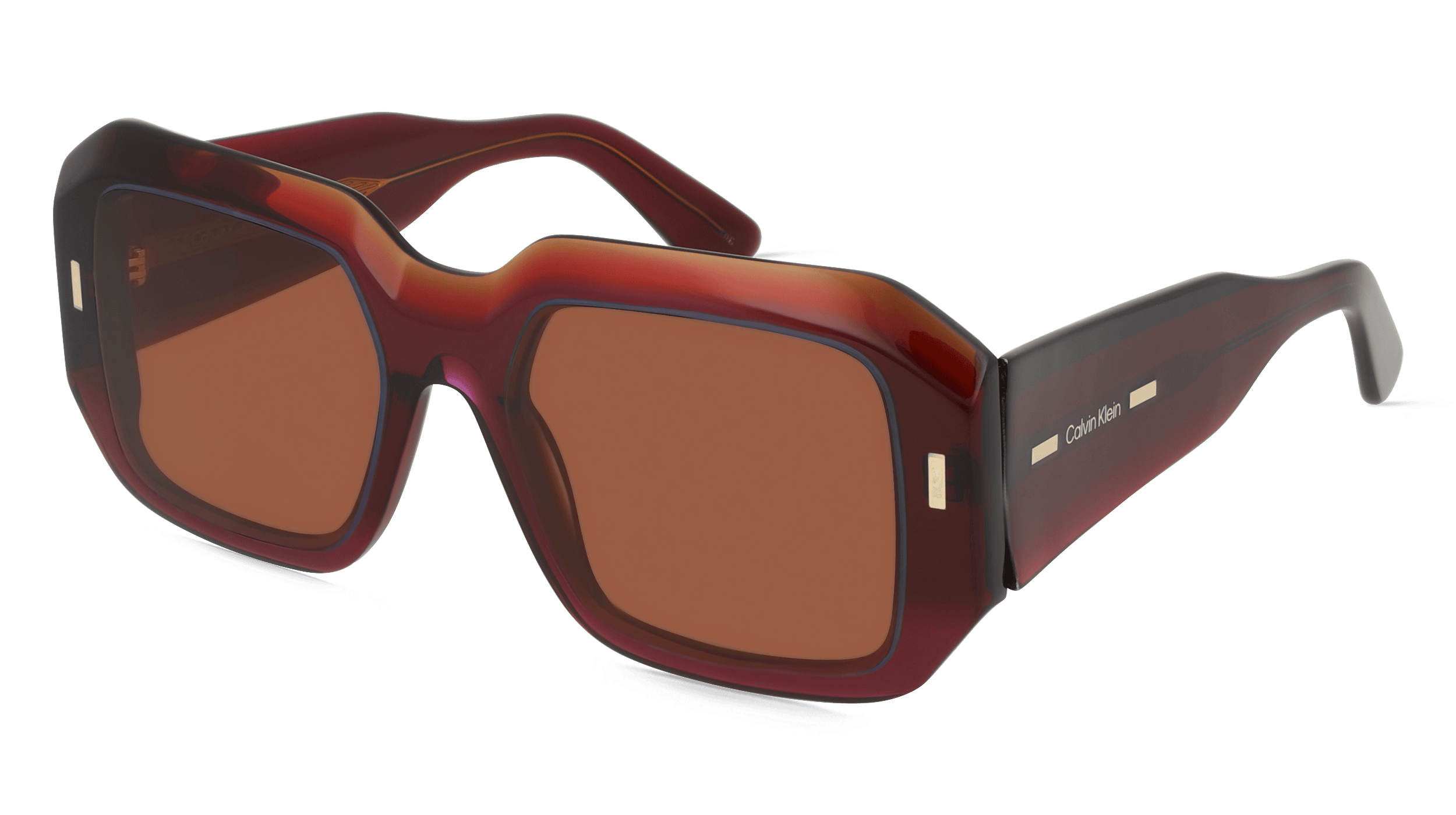 Calvin Klein CK23536S Unisex Zonnebril, Zwart bordeaux