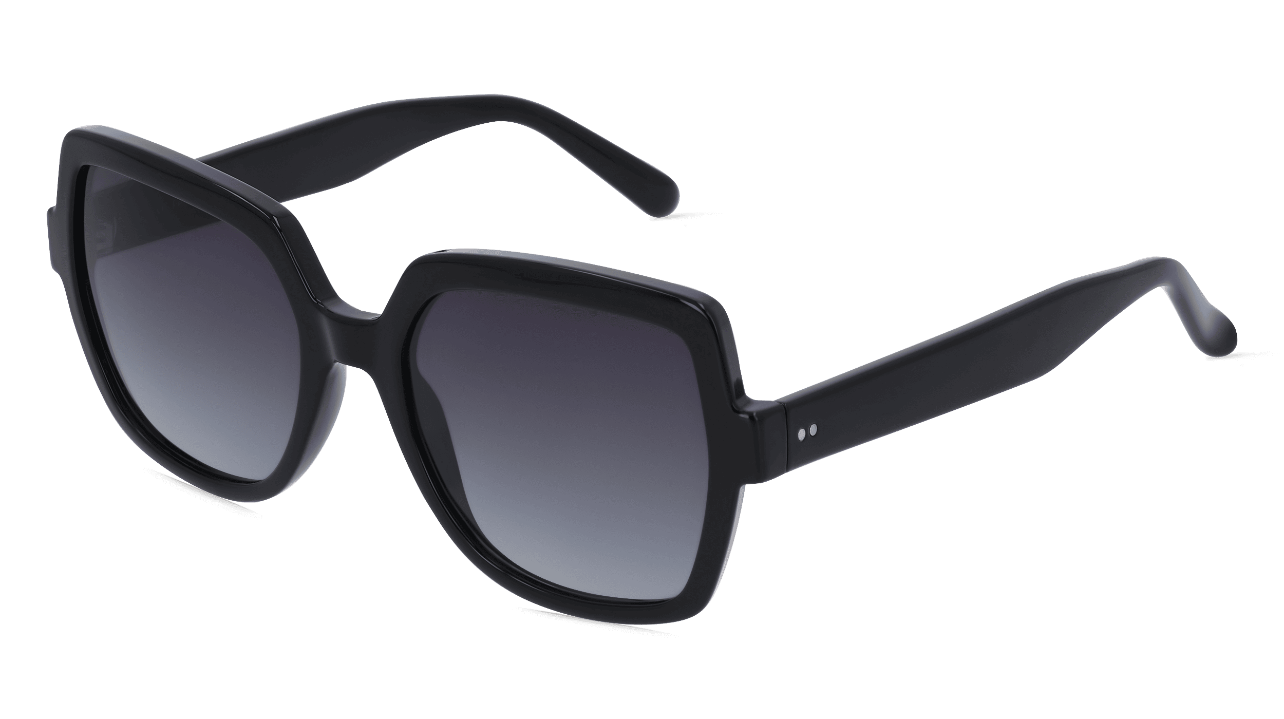 MI 048 SUN FA CHLOE Vrouwen Zonnebril, Zwart glanzend
