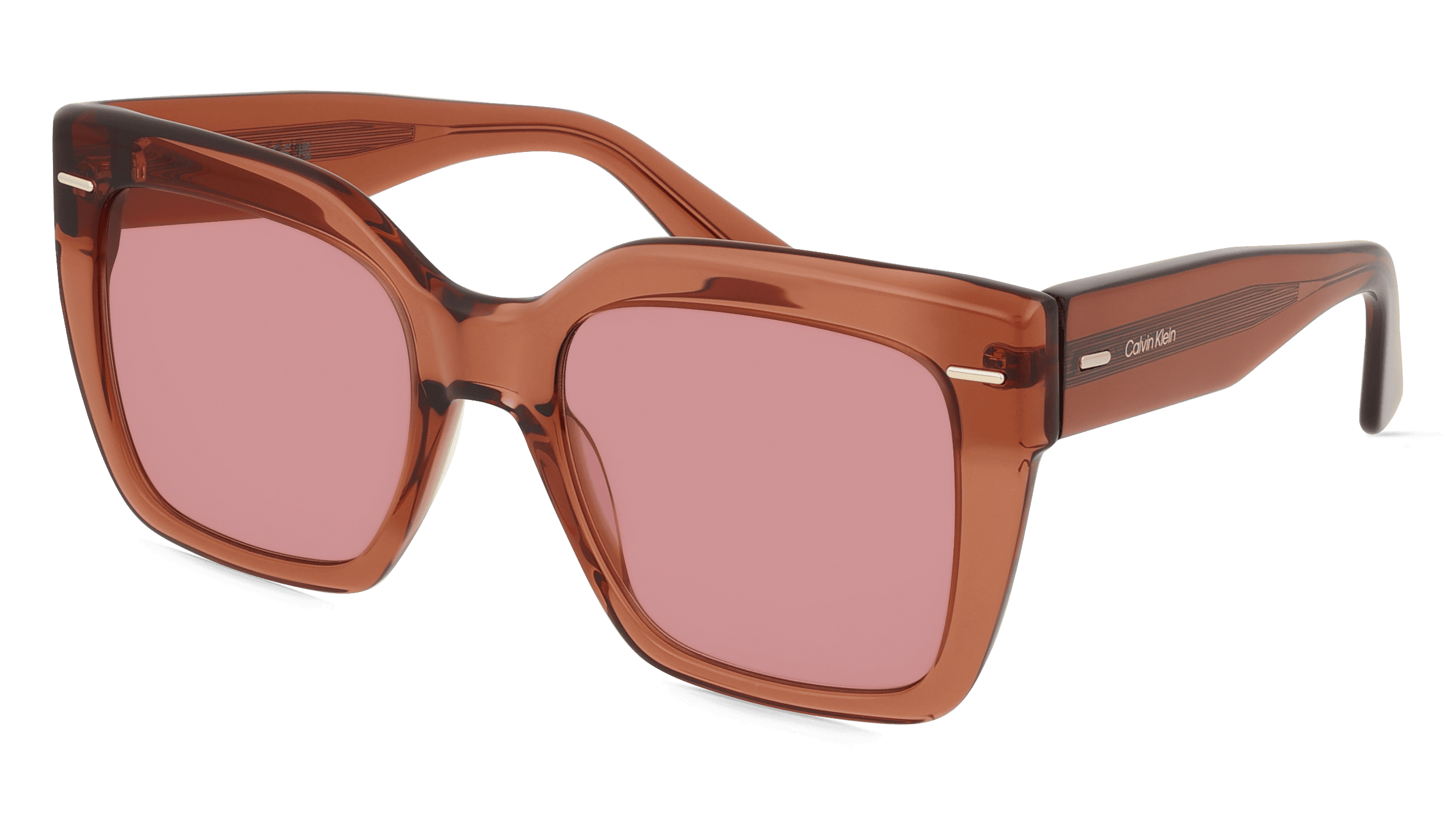 Calvin Klein CK23508S Unisex Zonnebril, bruin transparant
