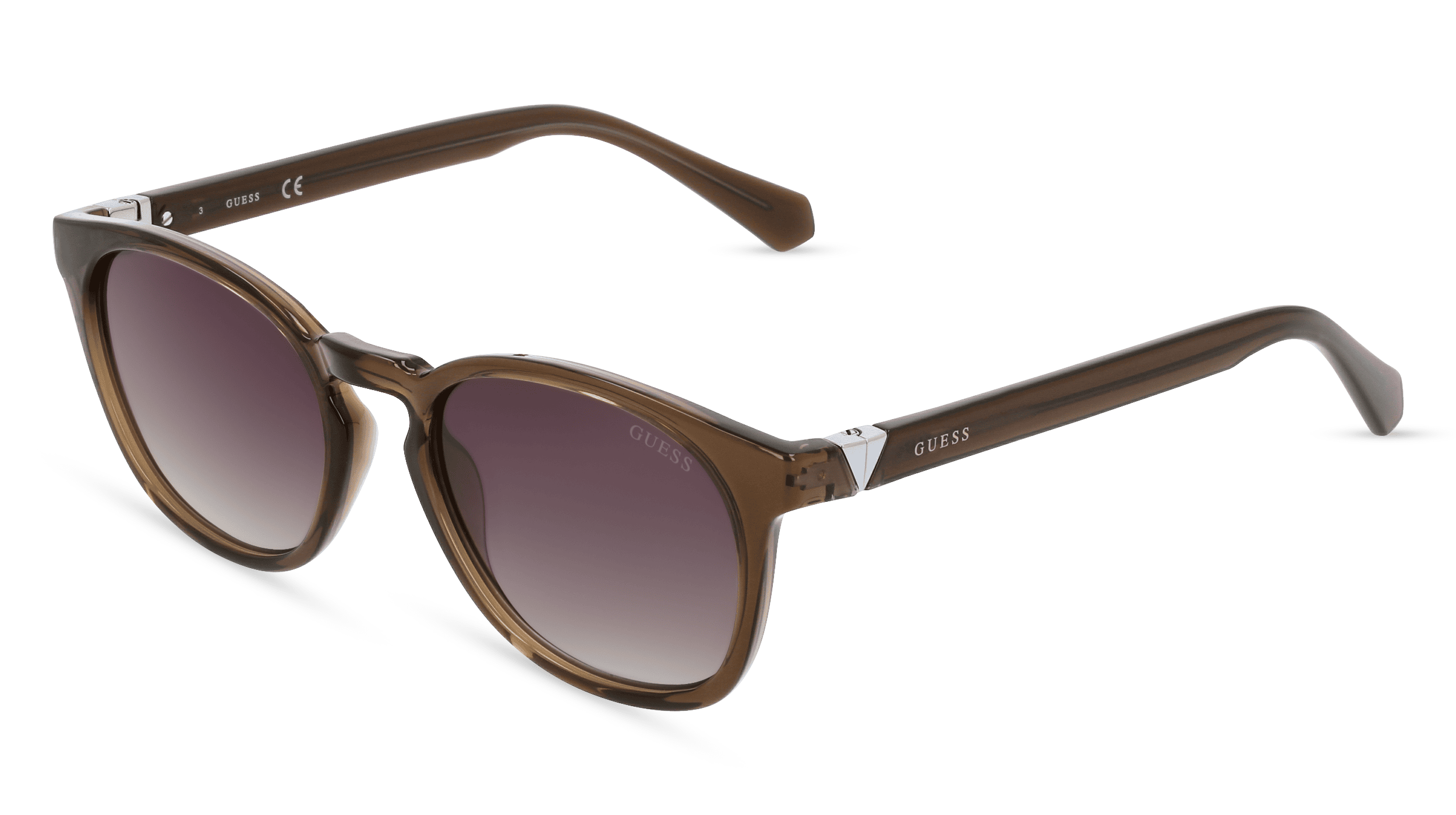 GUESS GU00045 Mannen Zonnebril, olive transparant