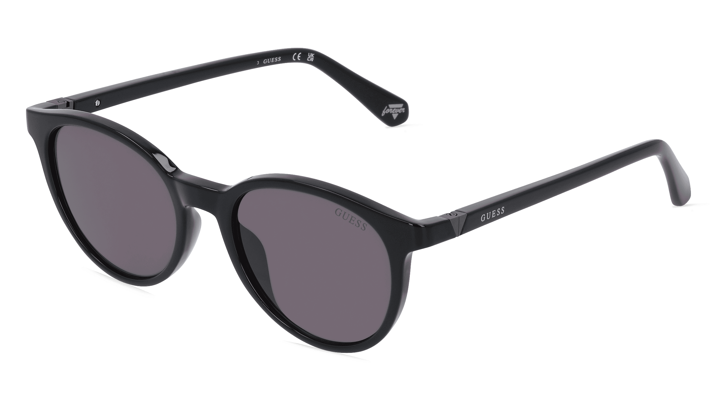 Guess GU5216 Unisex Zonnebril, Zwart glanzend