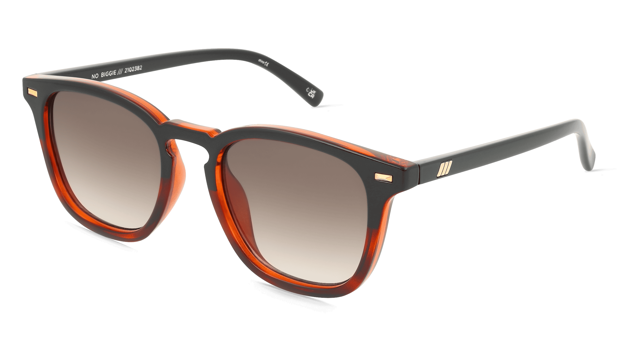Le Specs NO BIGGIE Unisex Zonnebril, zwart bruin