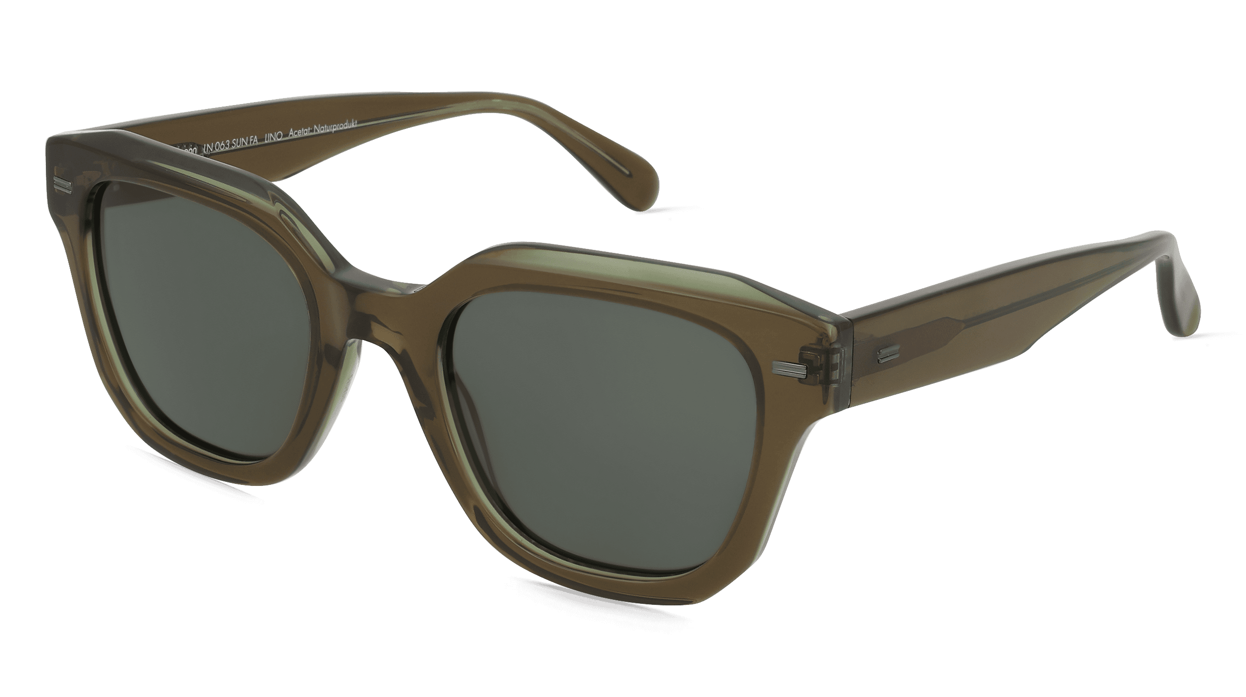Fielmann LN 063 SUN FA LINO Unisex Zonnebril, Groen transparant