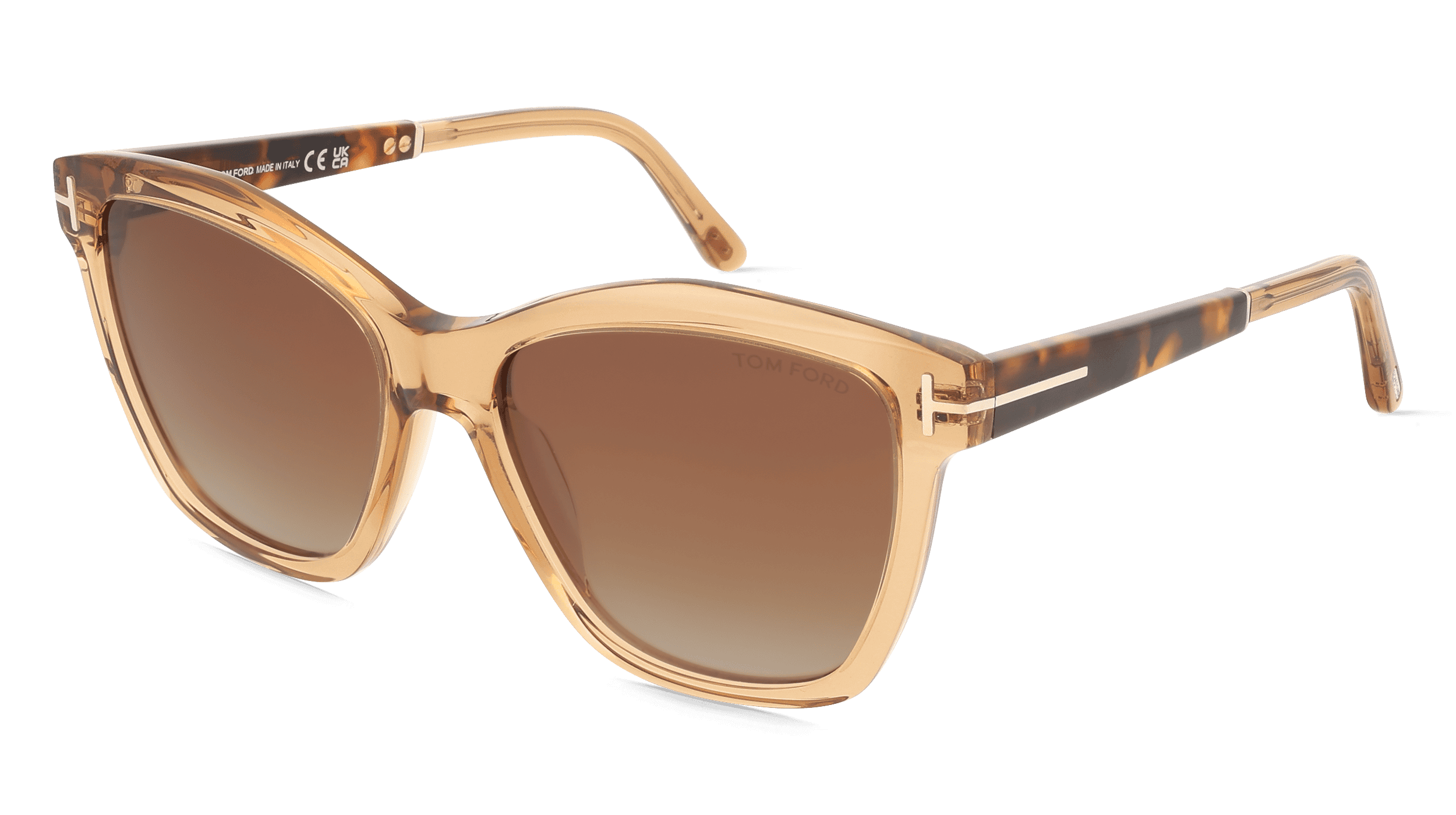 Tom Ford FT1087 LUCIA Unisex Zonnebril, Bruin licht