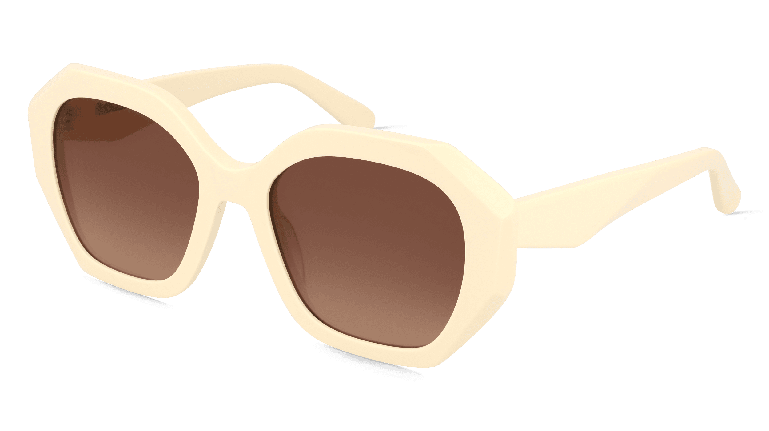 ZEYNEP SUN Vrouwen Zonnebril, Beige glanzend