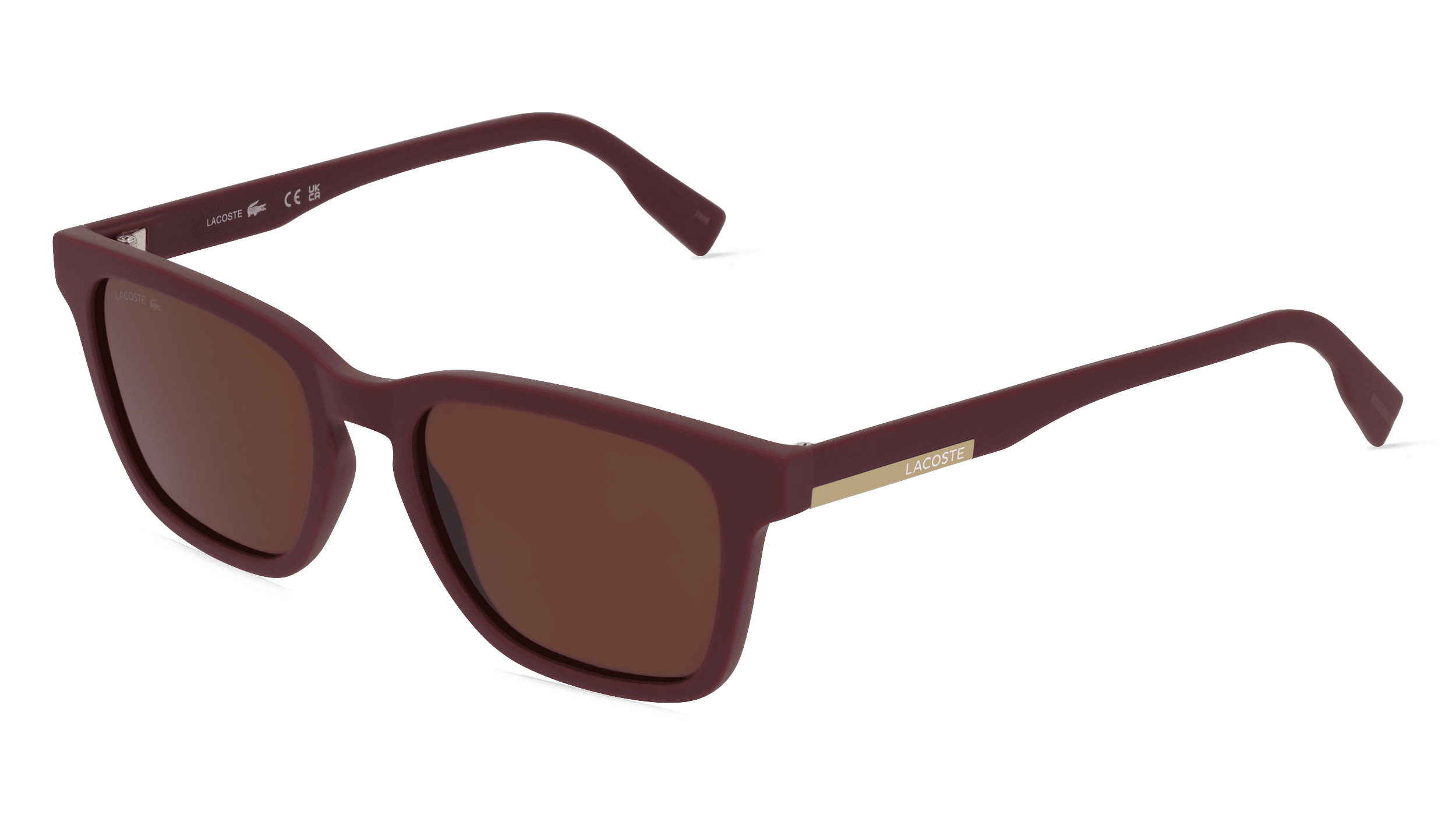 Lacoste L987S Unisex Zonnebril, Bordeauxrood mat