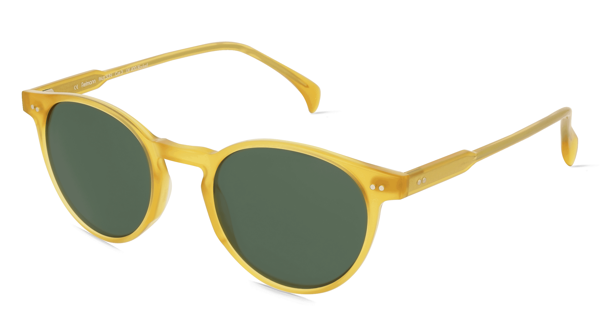 Fielmann MC 600 SUN FA PAUL Unisex Zonnebril, Honing glanzend