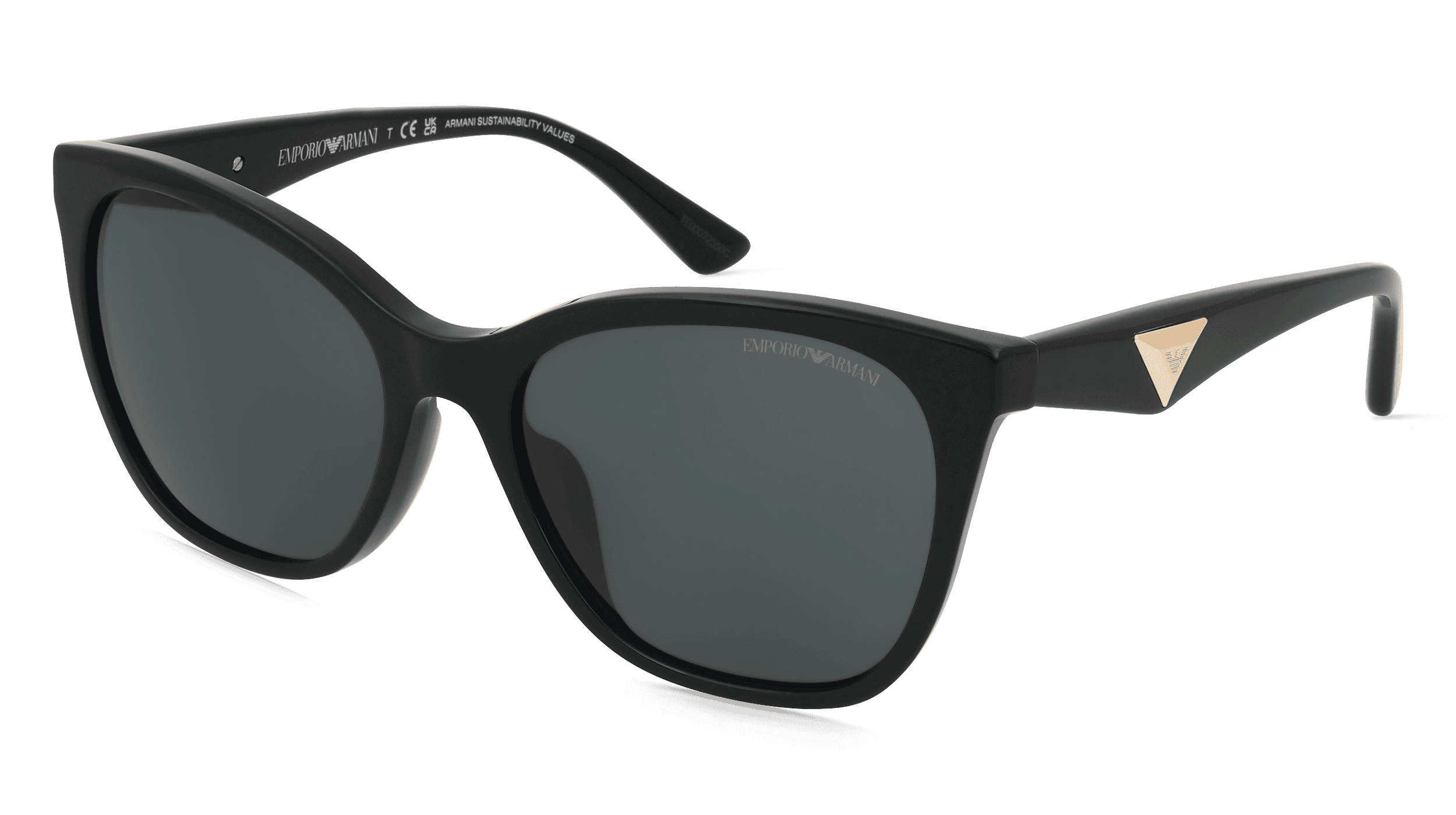 Emporio Armani 0EA4222U Vrouwen Zonnebril, Zwart glanzend
