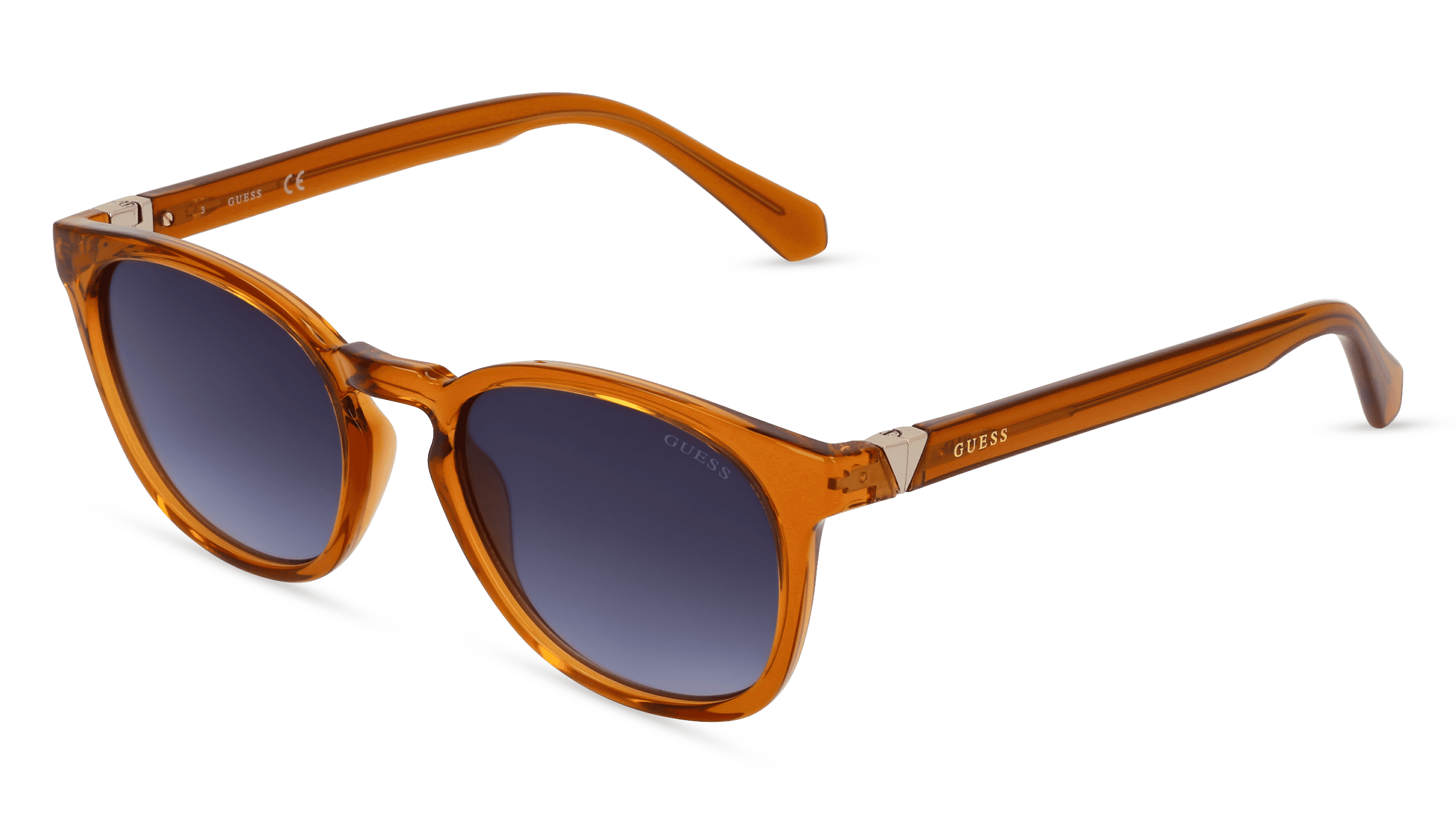 GUESS GU00045 Mannen Zonnebril, oranje transparant