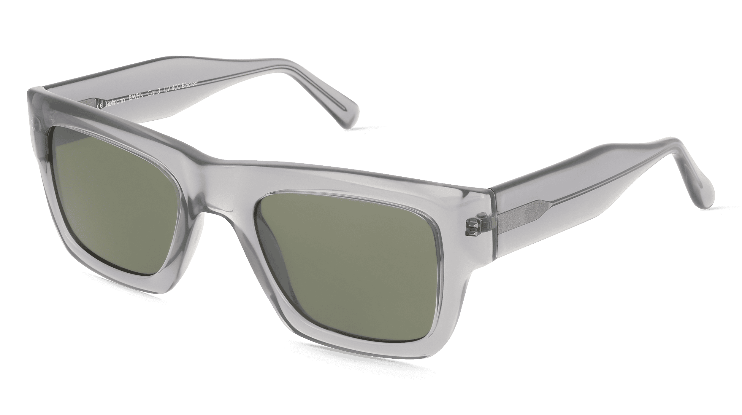 Fielmann MC 633 SUN FA RAVEN Unisex Zonnebril, grijs transparant