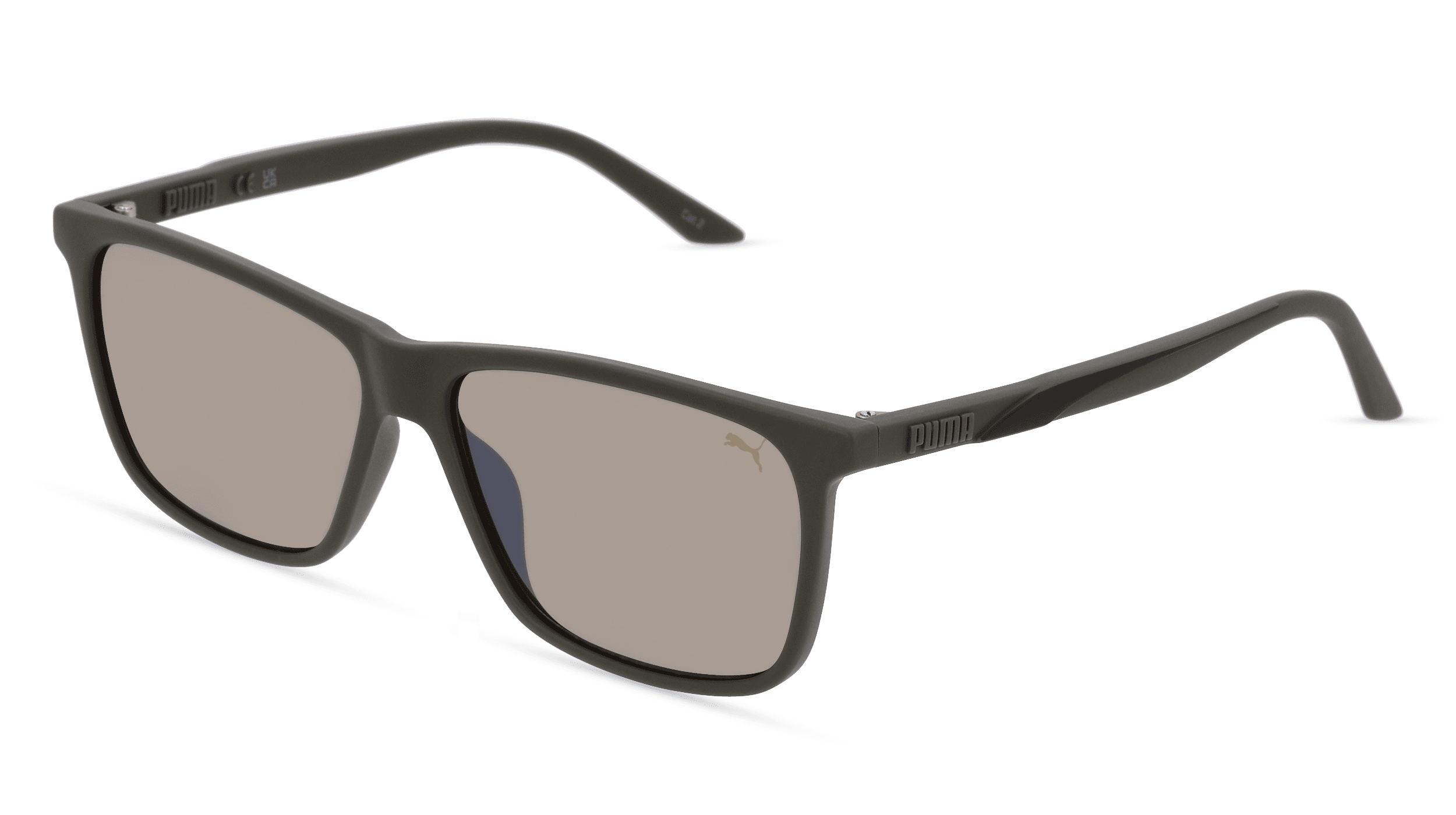 PUMA PU0322S Mannen Zonnebril, Khaki mat