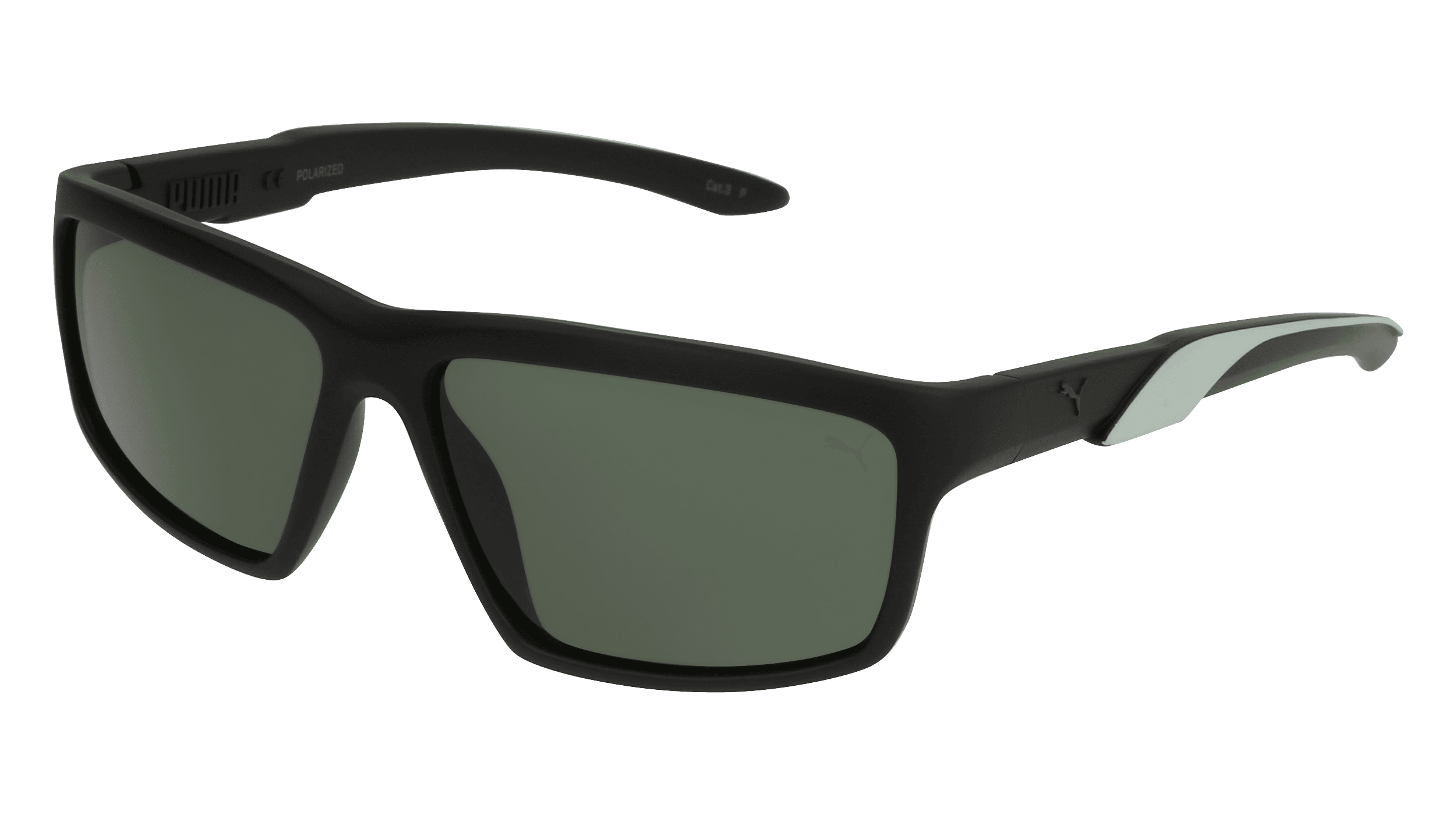 PUMA PU0324S Unisex Zonnebril, zwart wit