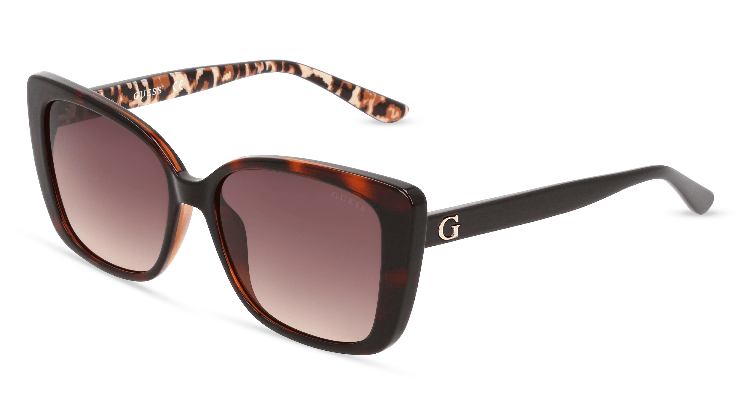 GUESS GU7829 Unisex Zonnebril, Havanna donker