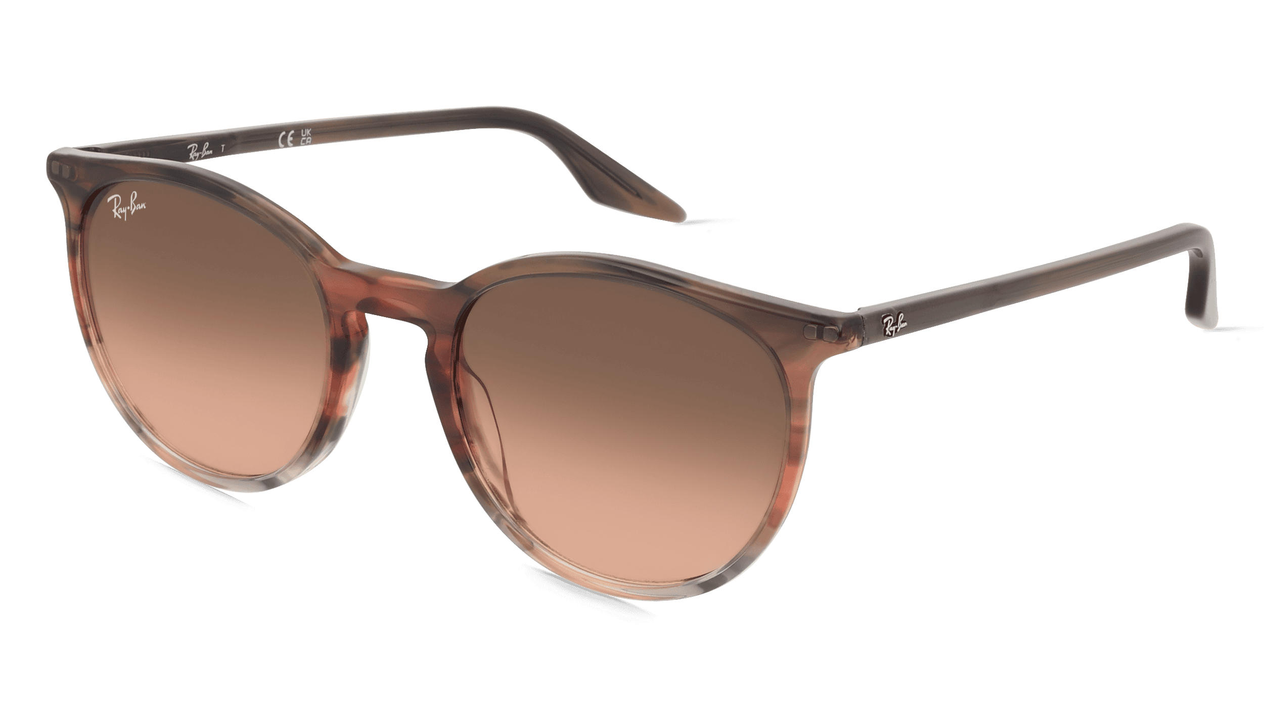 Ray-Ban RB2204 Unisex Zonnebril, bruin gestreept