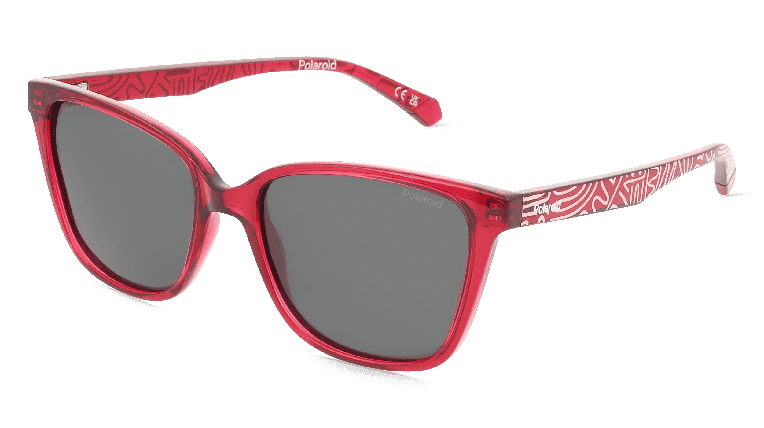 Polaroid 207386 Unisex Zonnebril, Bordeauxrood transparant