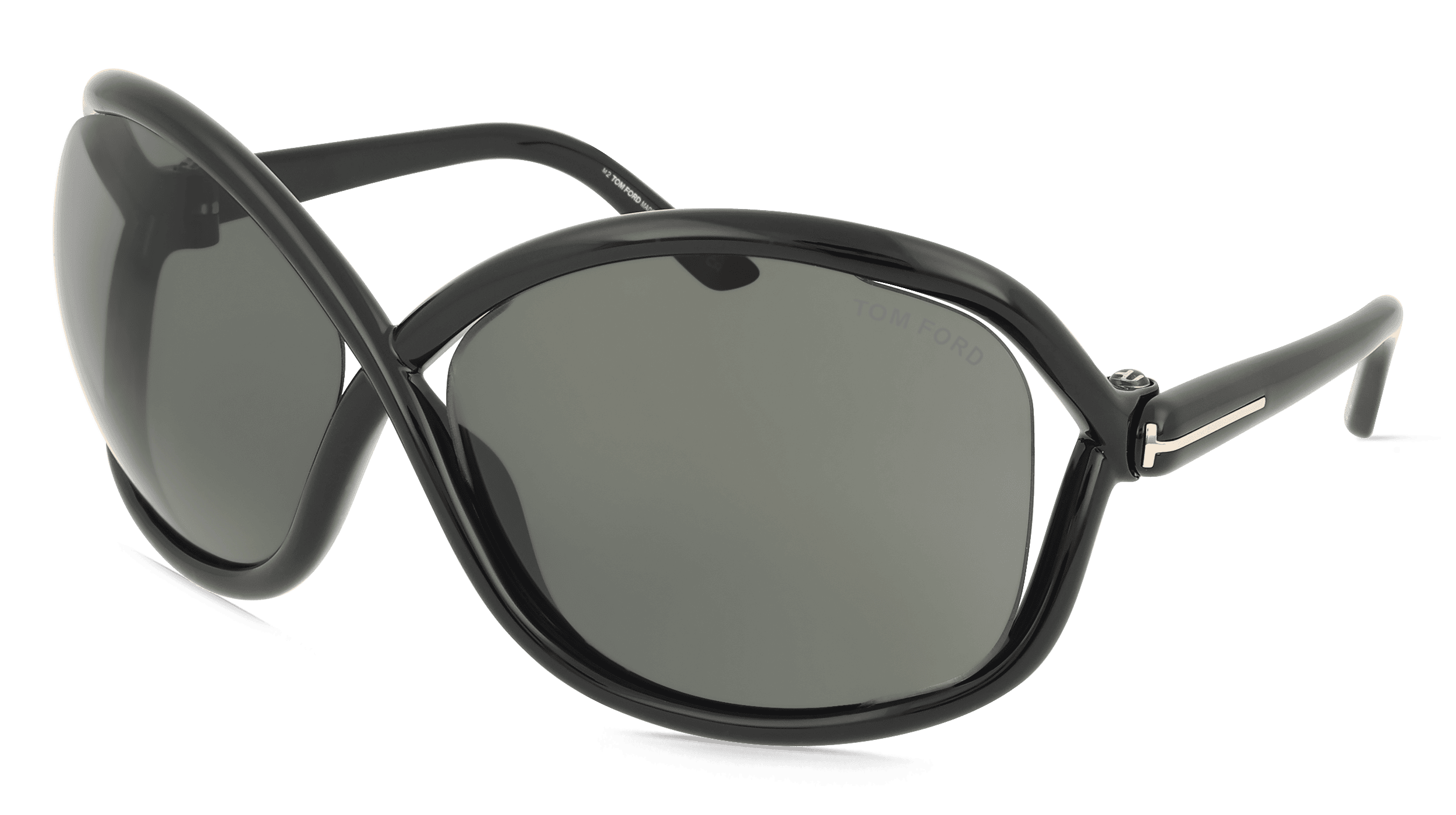 Tom Ford FT1068 BETTINA Unisex Zonnebril, Zwart glanzend