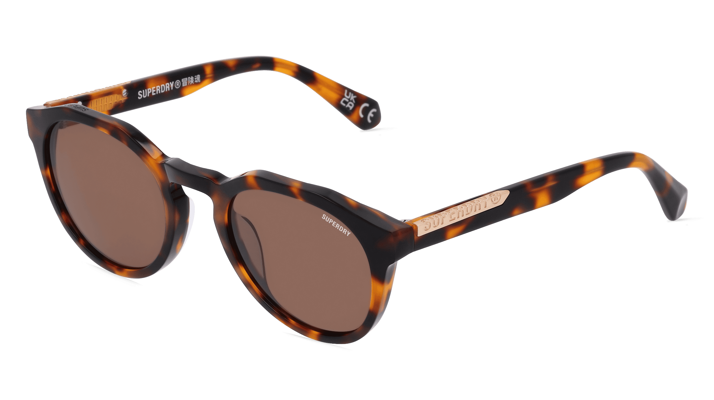 SUPERDRY 5012 Unisex Zonnebril, Havanna glanzend