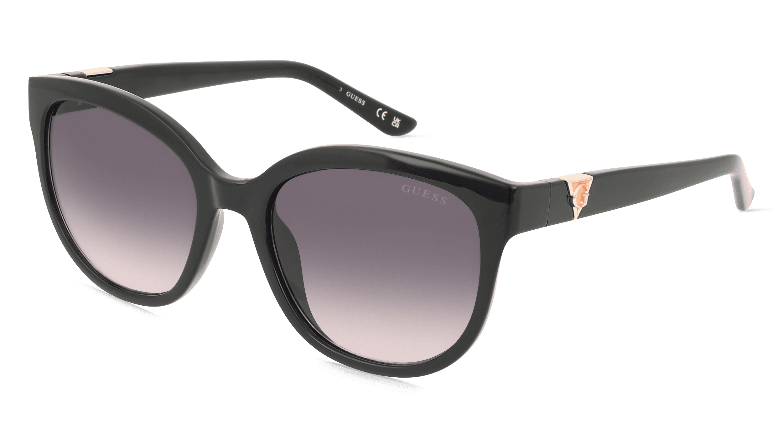 Guess GU7877 Unisex Zonnebril, Zwart glanzend