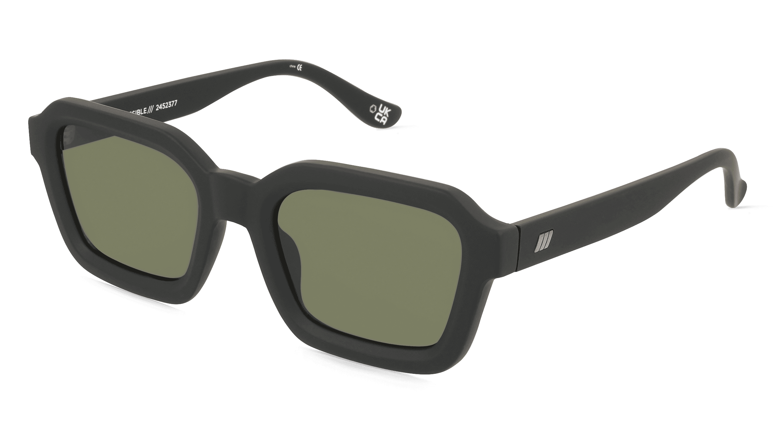 Le Specs IMPOSSIBLE Unisex Zonnebril, zwart mat
