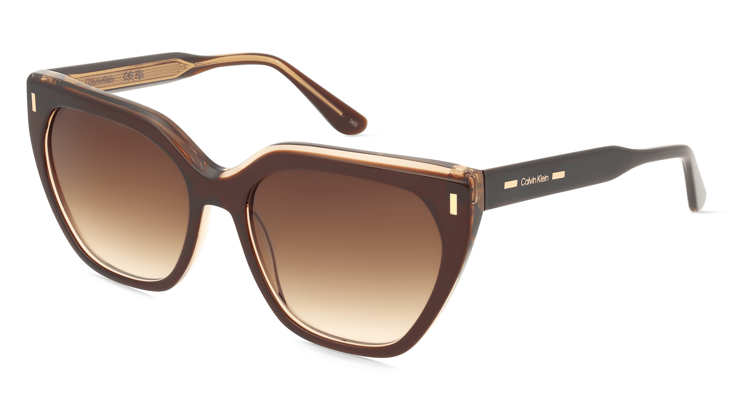Calvin Klein CK24535S Unisex Zonnebril, Bruin licht