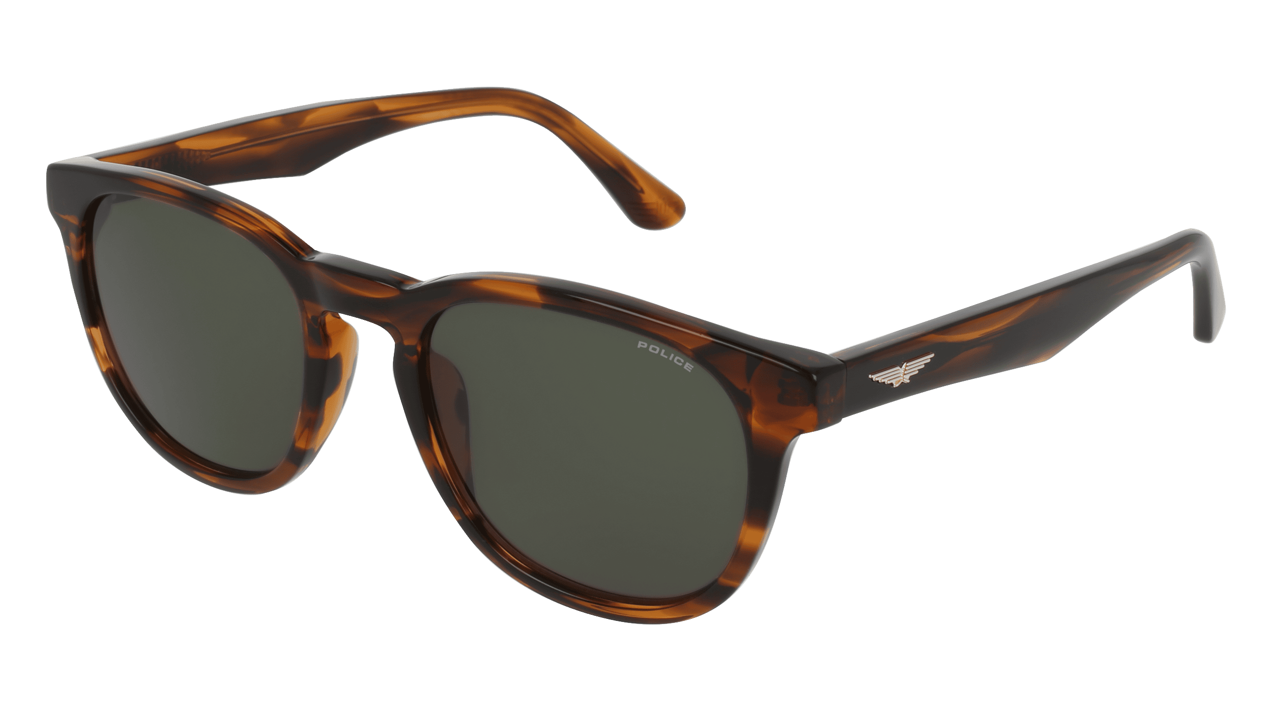 Police SPLP22 Unisex Zonnebril, Bruin glanzend