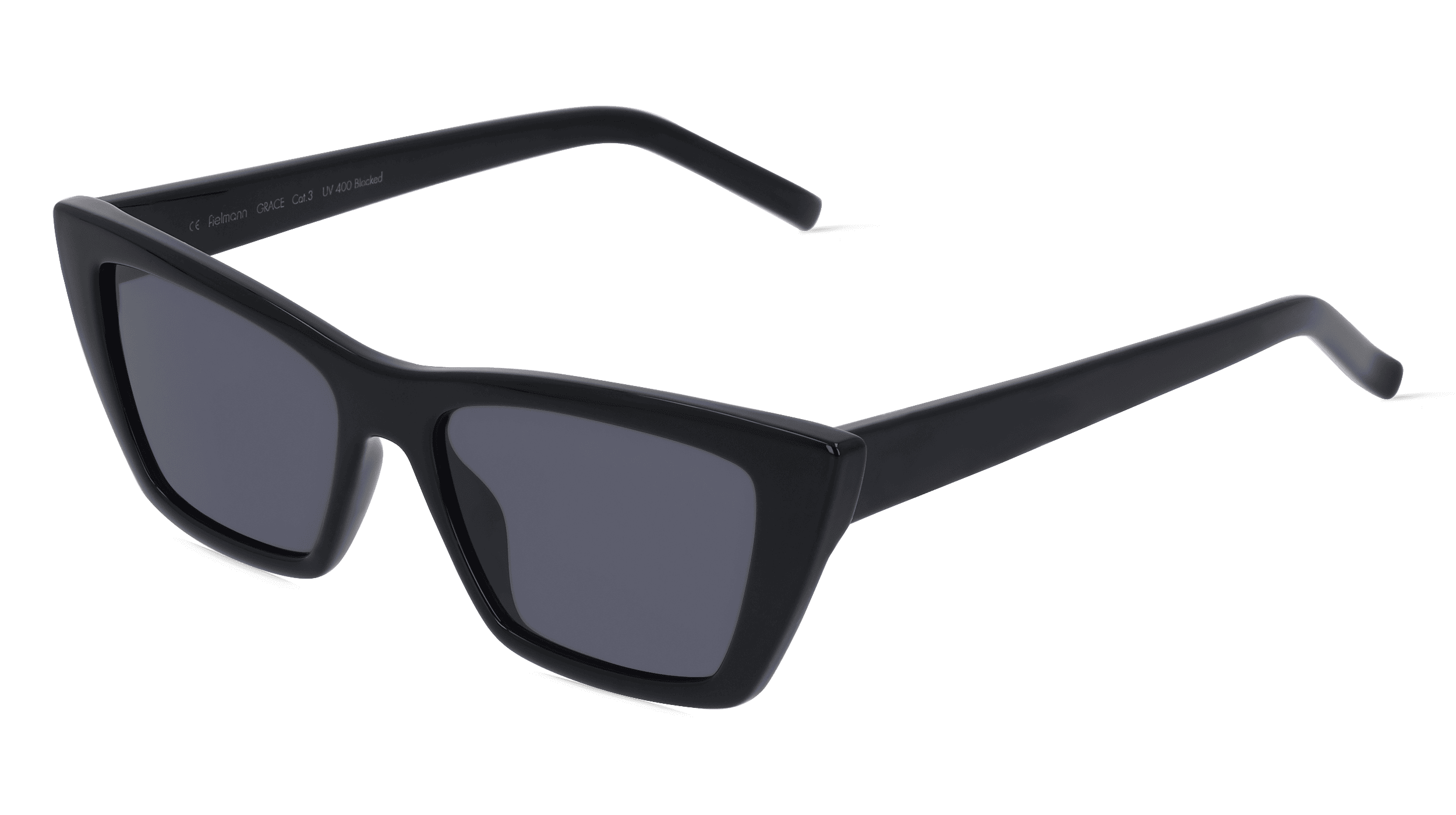 Fielmann OU 040 SUN FA GRACE Vrouwen Zonnebril, Zwart glanzend