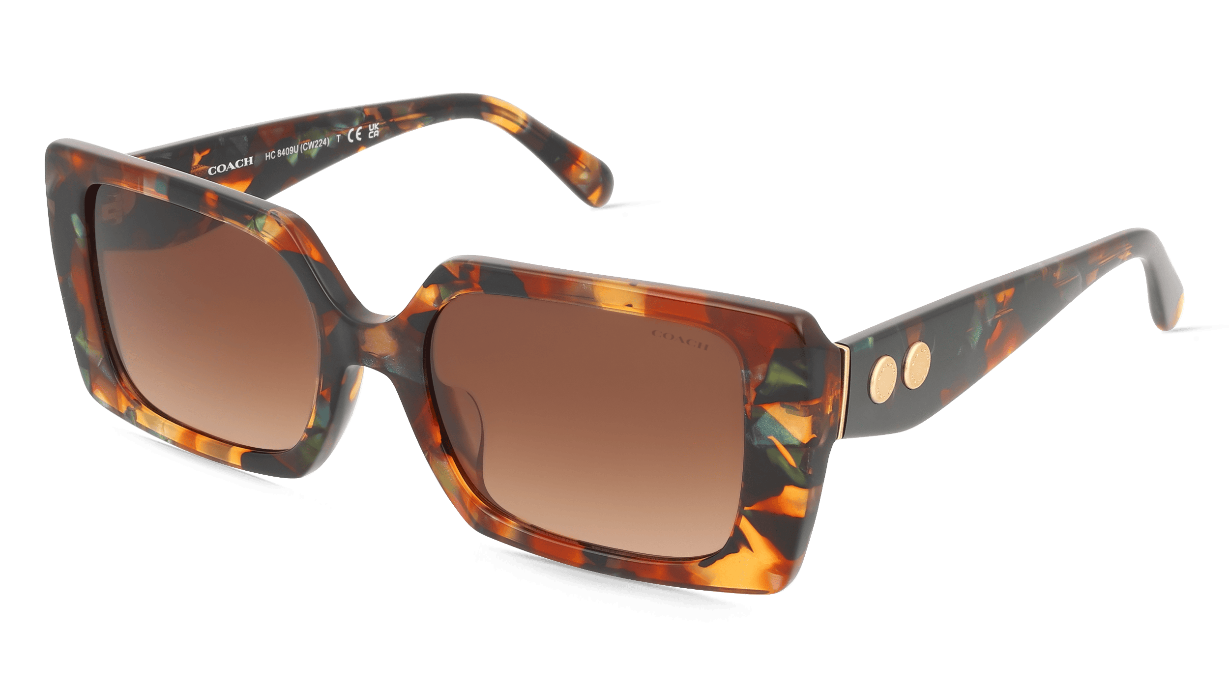 Coach HC8409U Vrouwen Zonnebril, Bruin met patoon